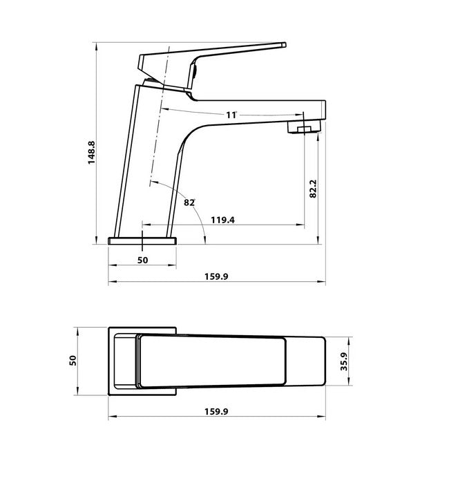 Neon Cube Einhebel-Waschtischarmatur 25 mm