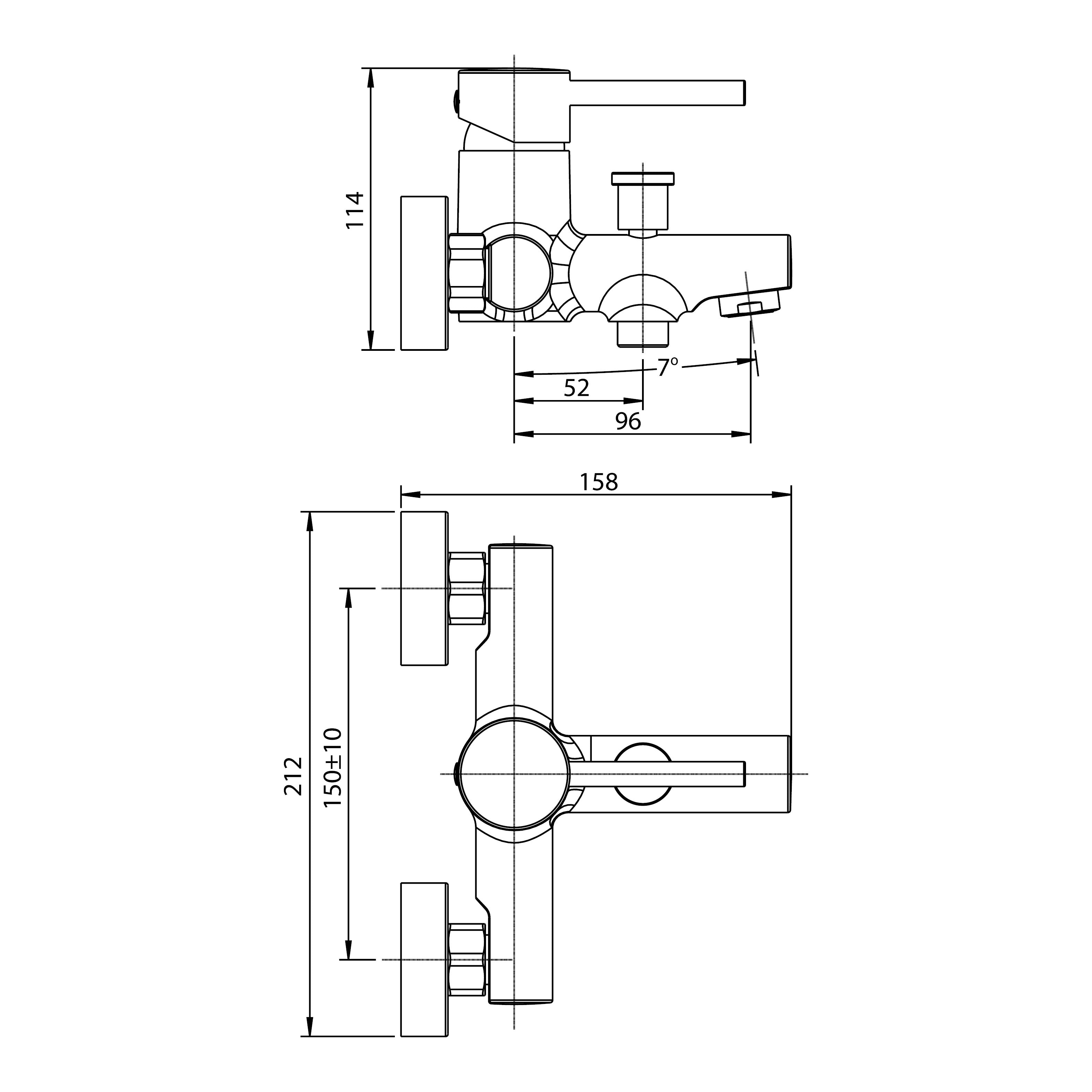 Orion Einhebel-Badewannenarmatur 35 mm