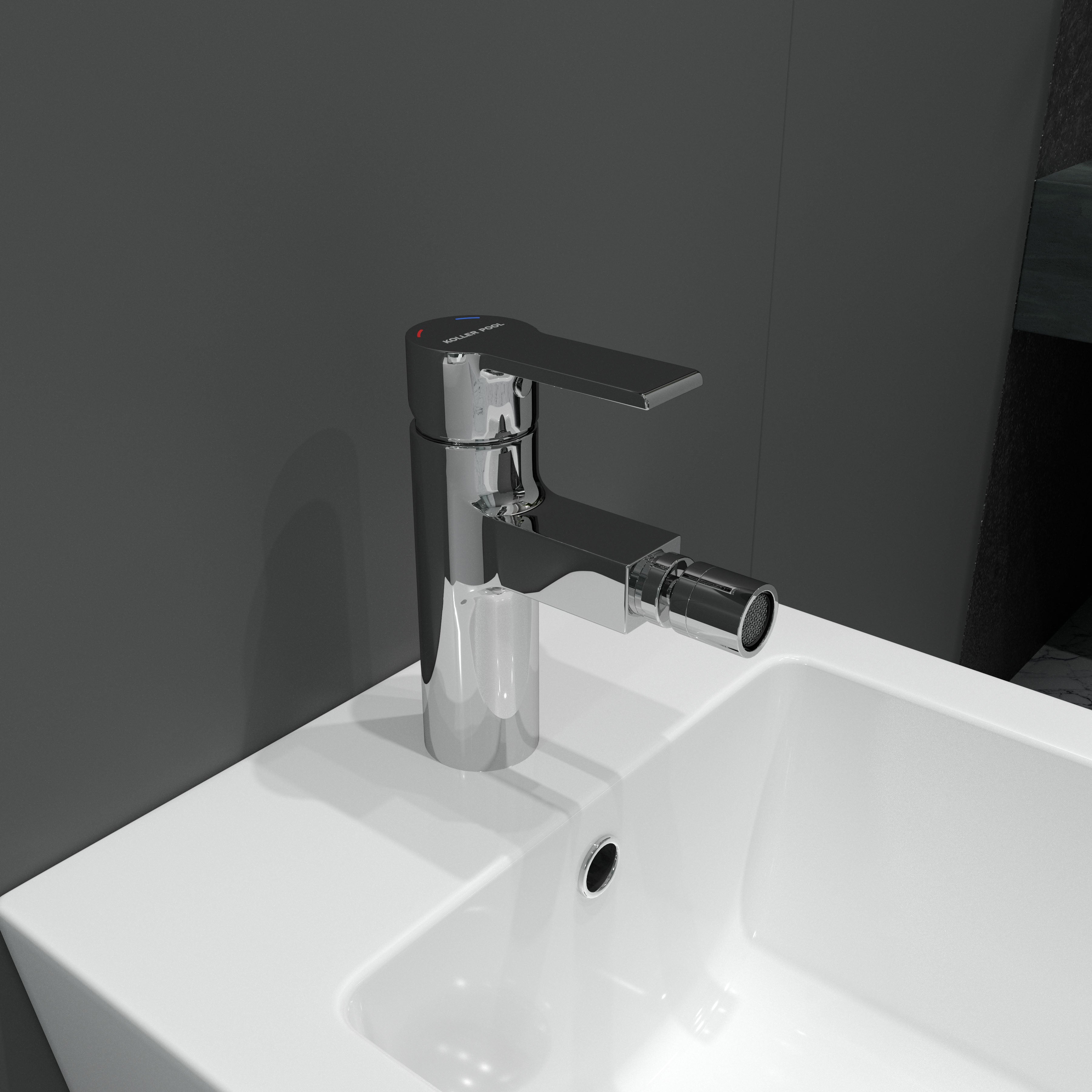Kvadro Arc single-lever bidet faucet 35 mm