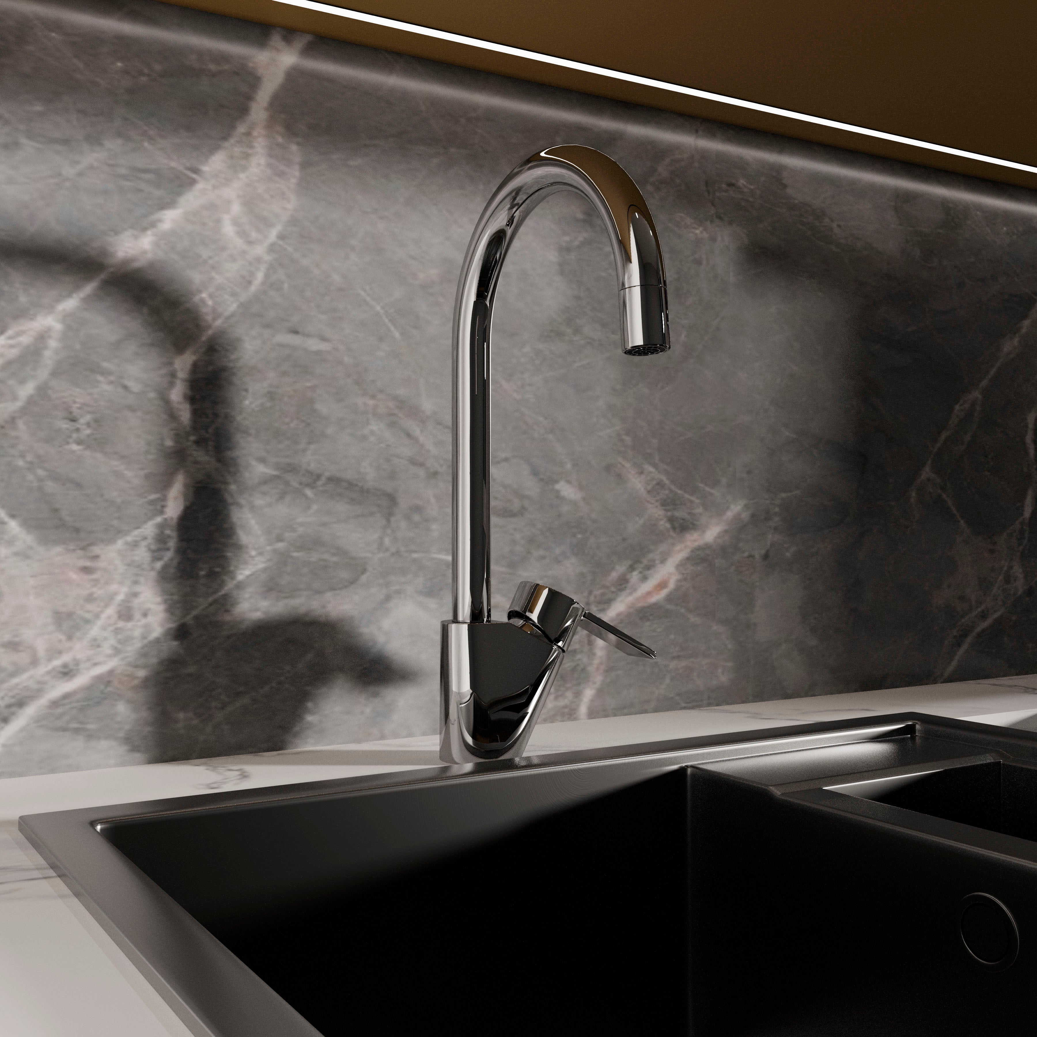 Kvadro Arc single-lever kitchen faucet 35 mm