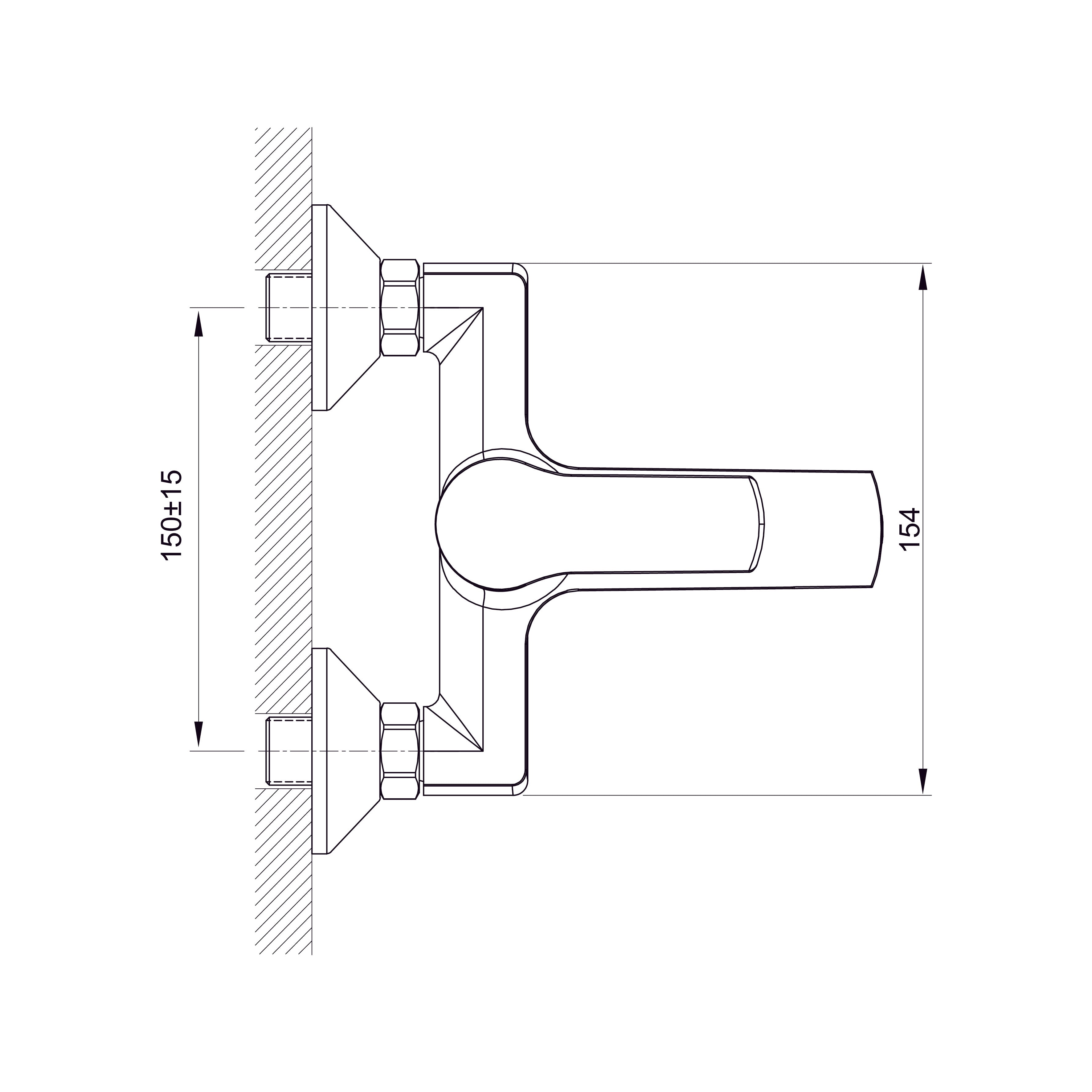 Twist single-lever bathtub faucet 35 mm