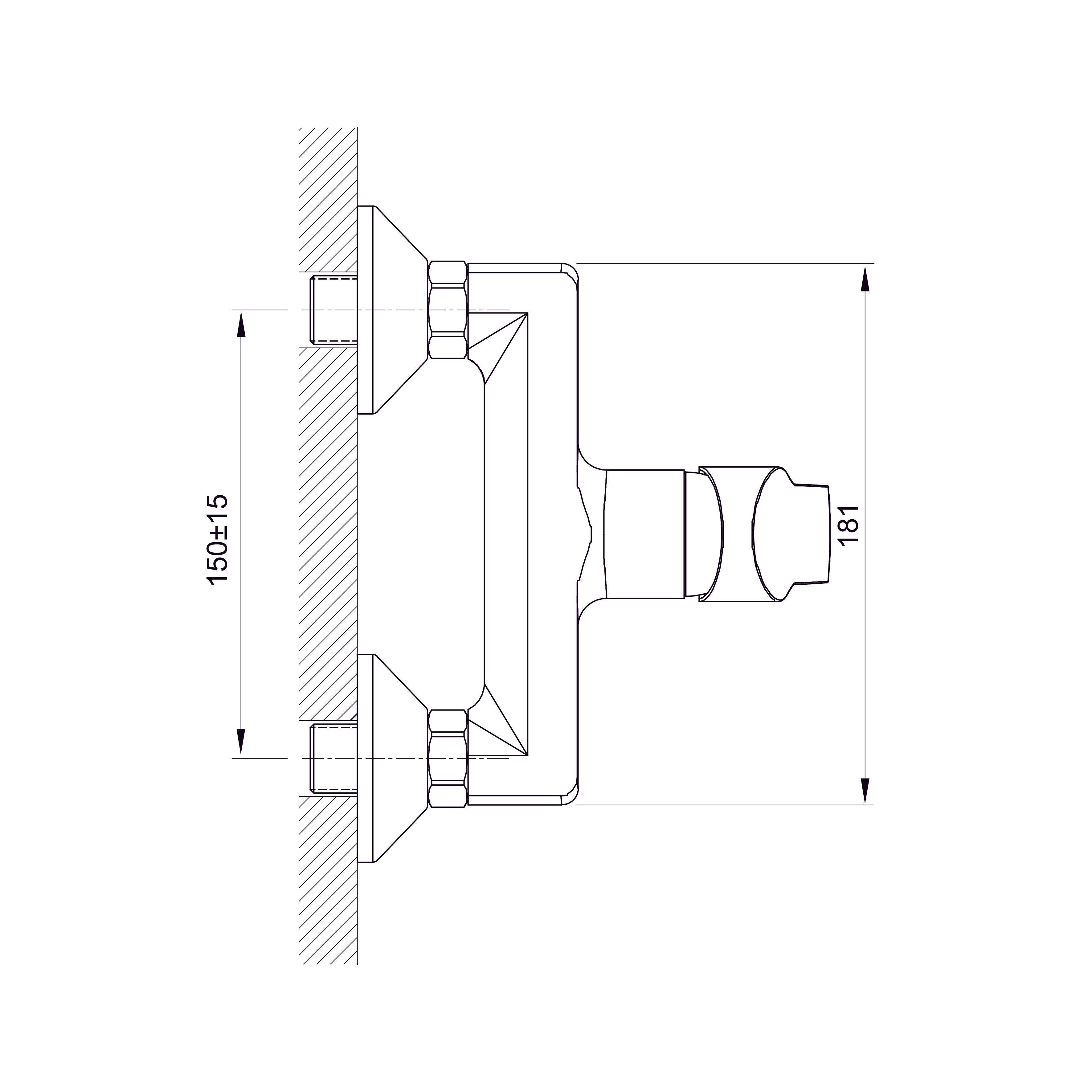 Twist змішувач одноважільний для душу 35 мм