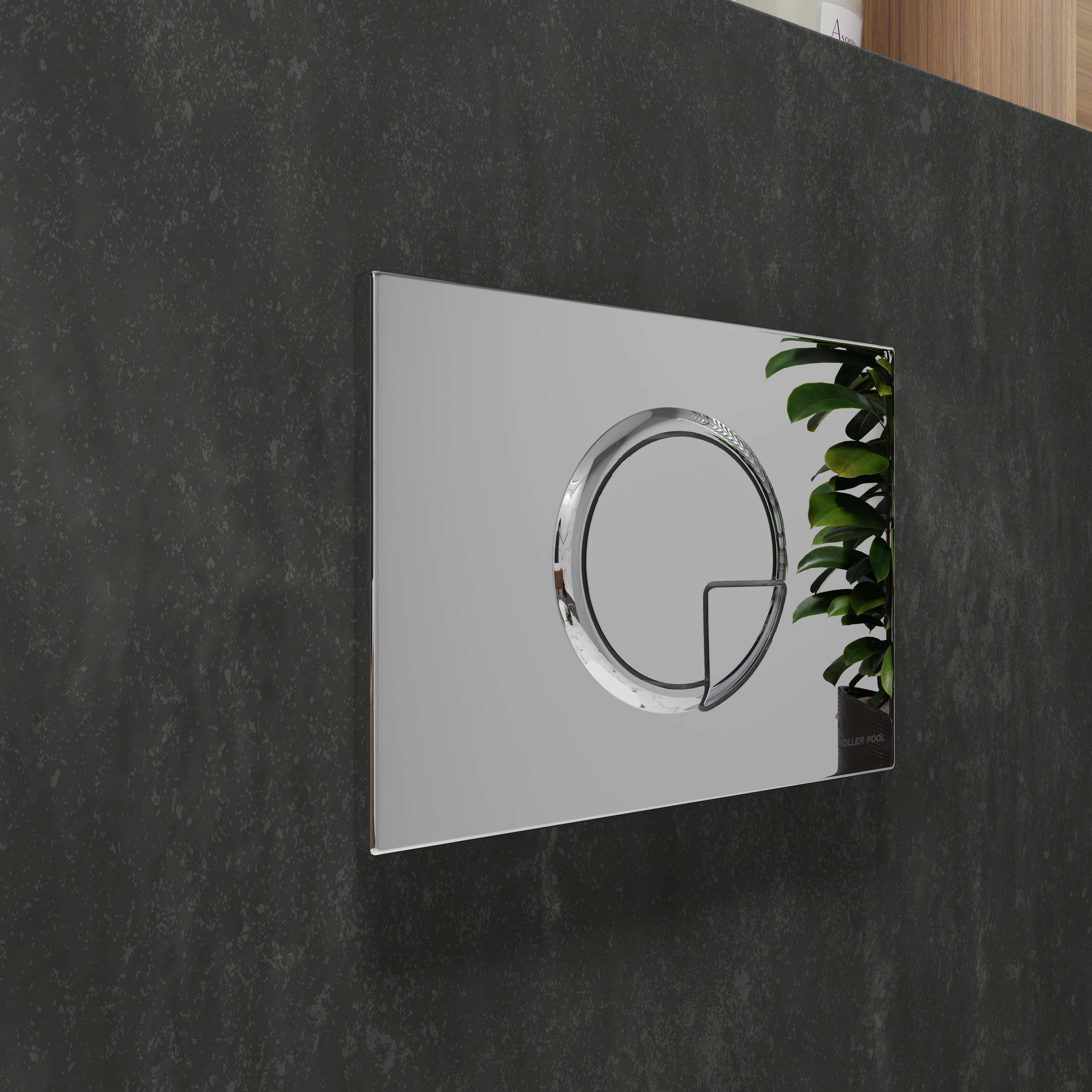 Kvadro Arc przycisk spłukujący chrom połysk