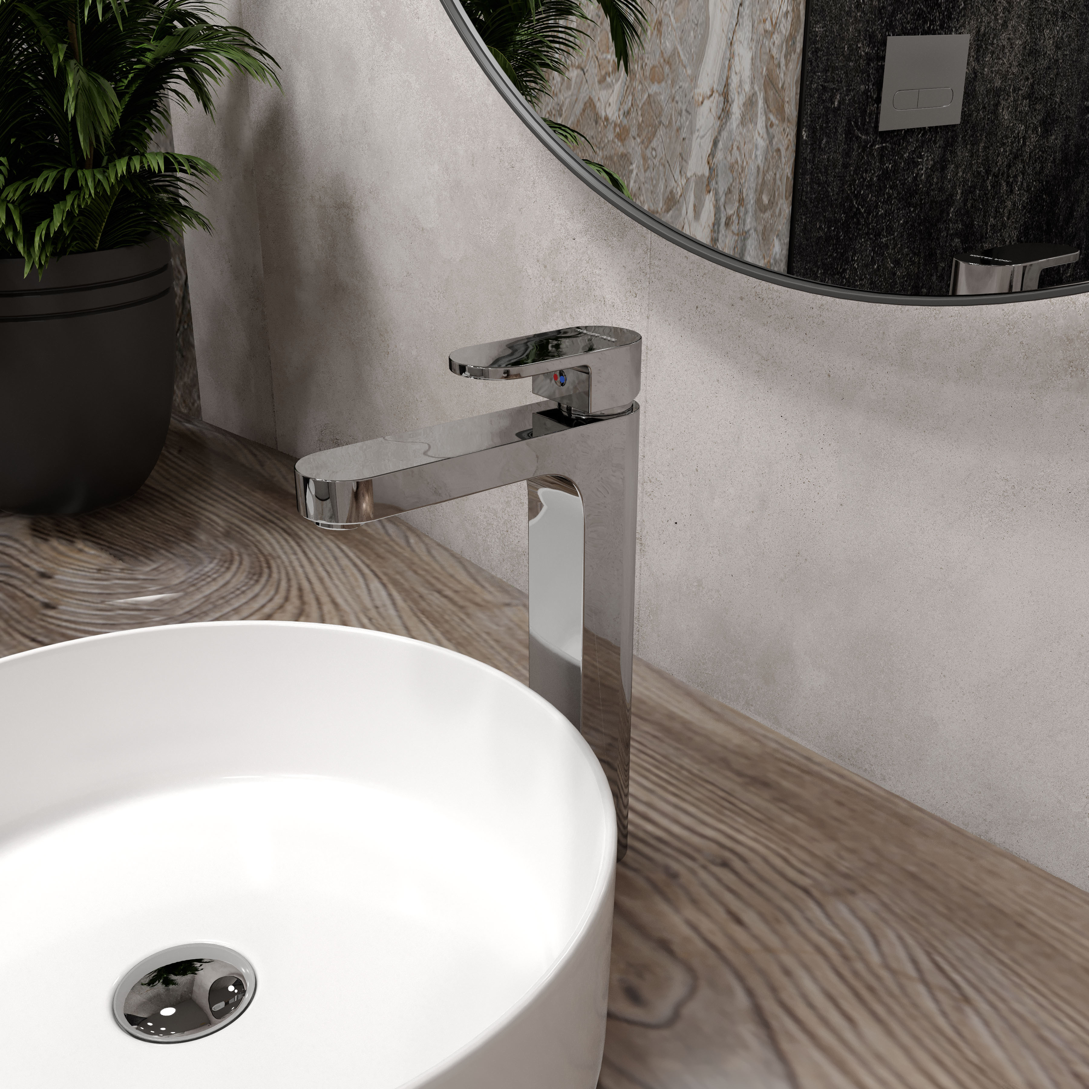 Round Arc single-lever washbasin faucet