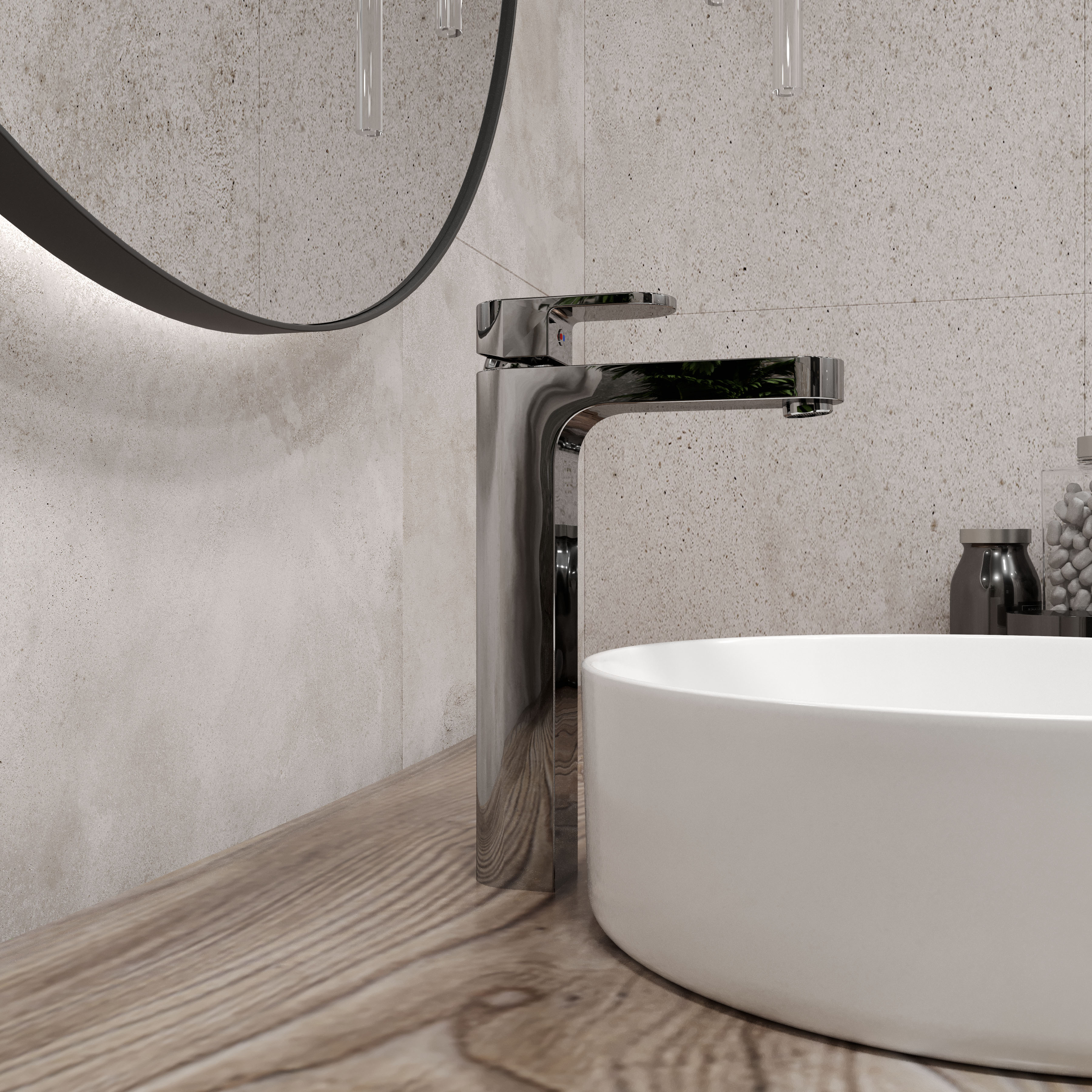 Round Arc single-lever washbasin faucet