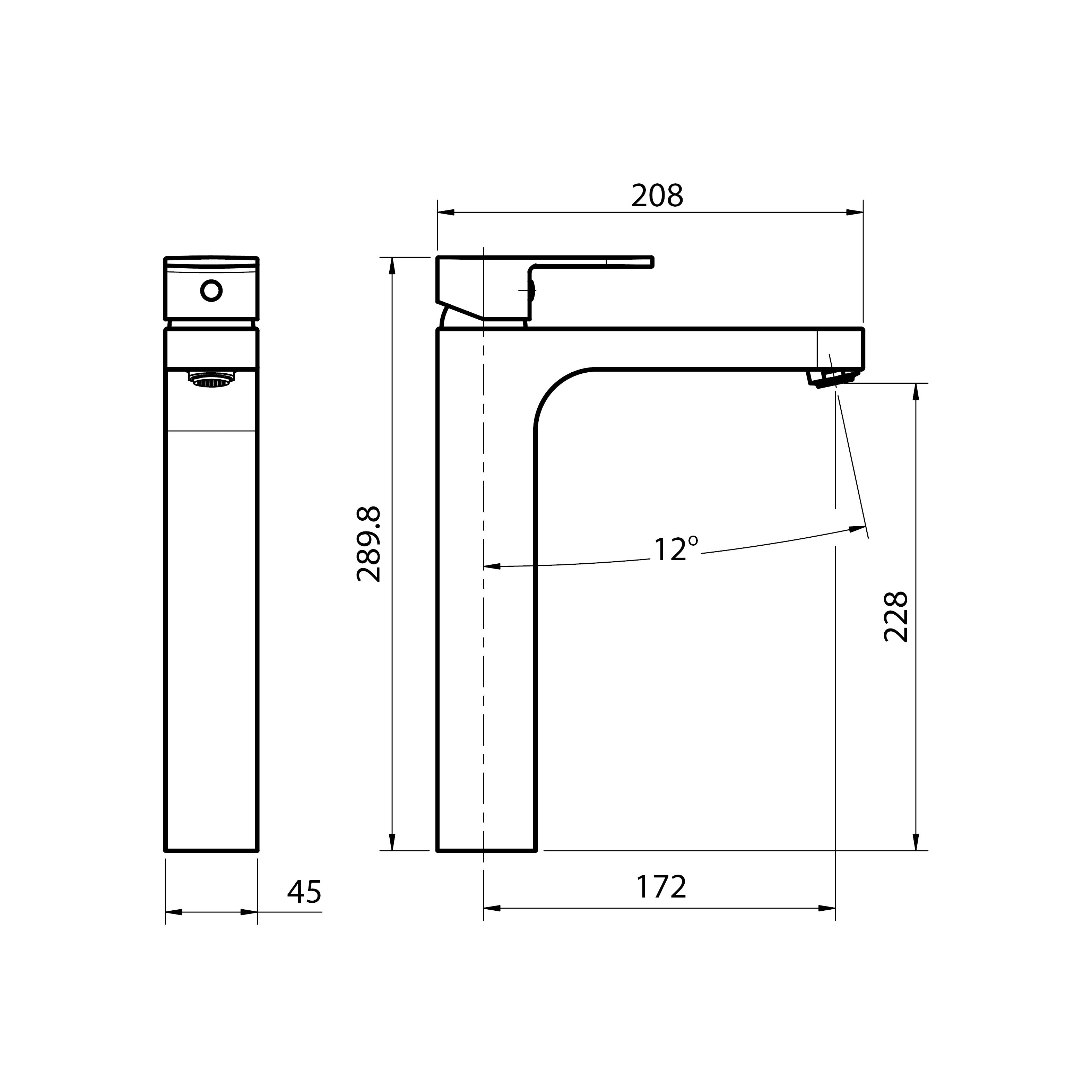 Round Arc single-lever washbasin faucet
