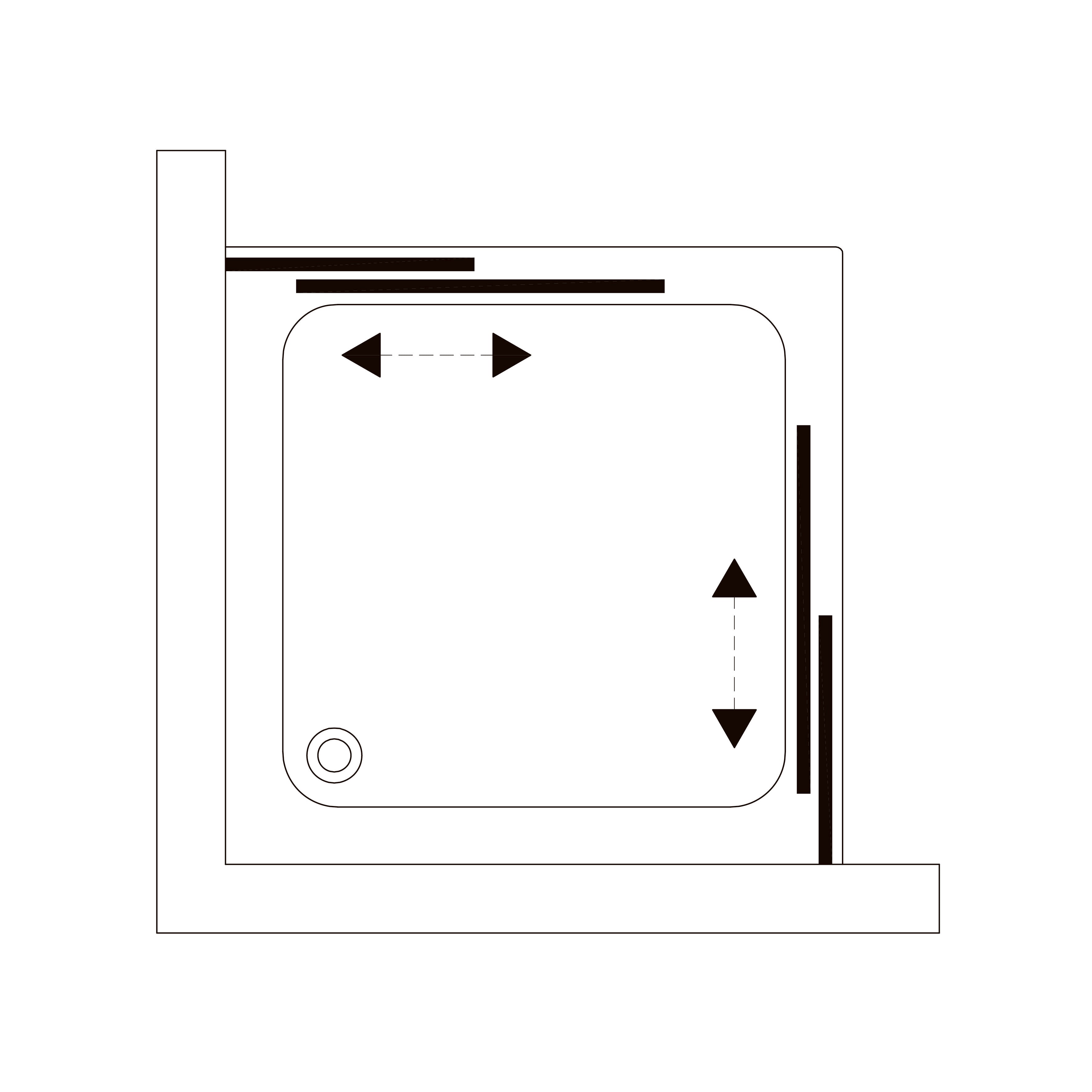 G90SCB Grace square shower enclosure, black, 900x900x1900mm, clear glass