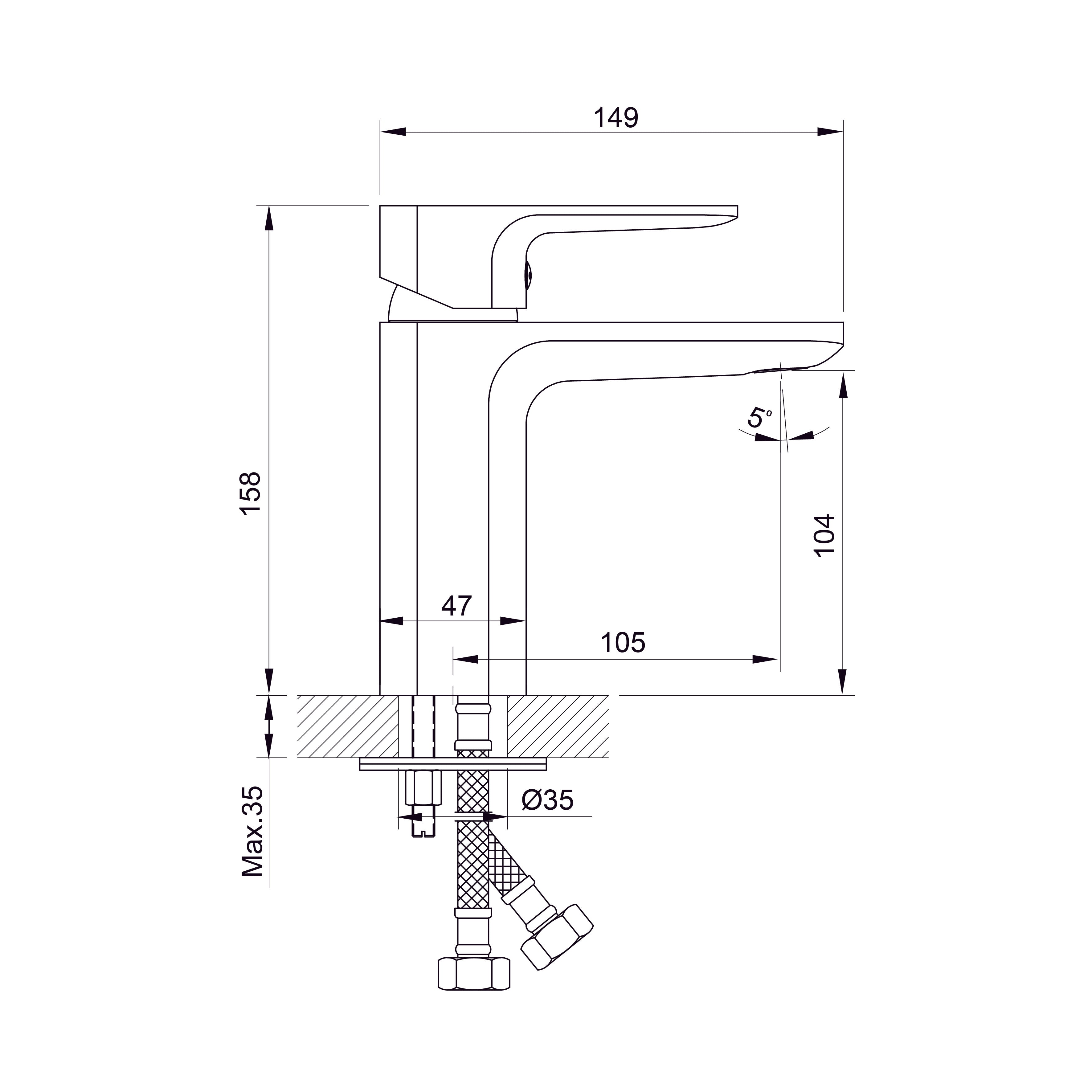Trend washbasin faucet