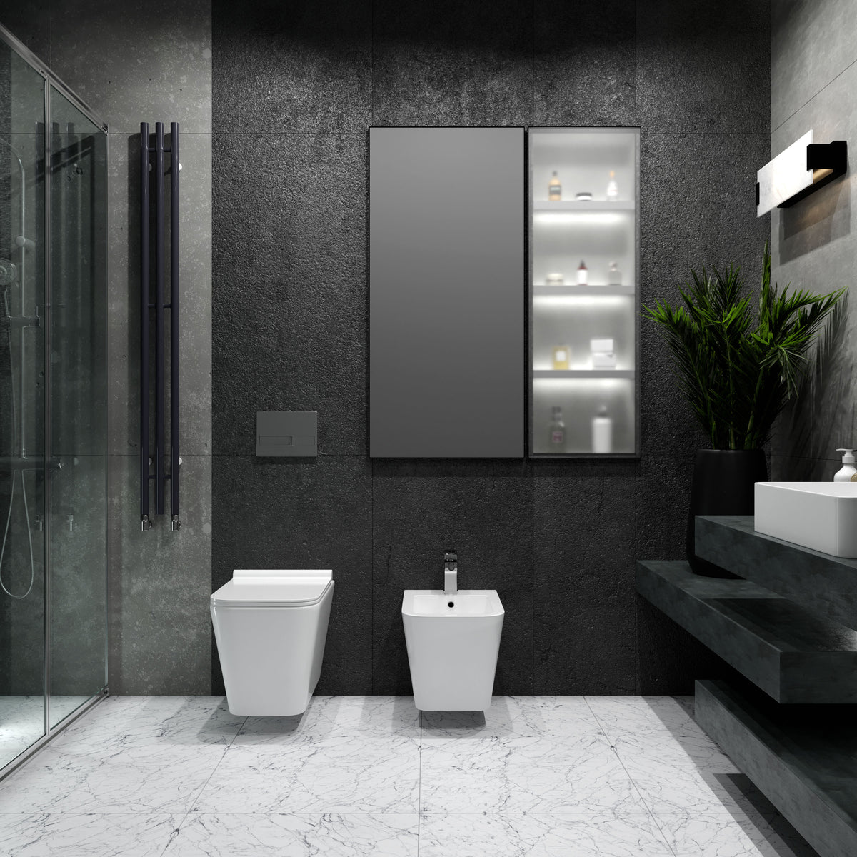 Kvadro wall-hung bidet