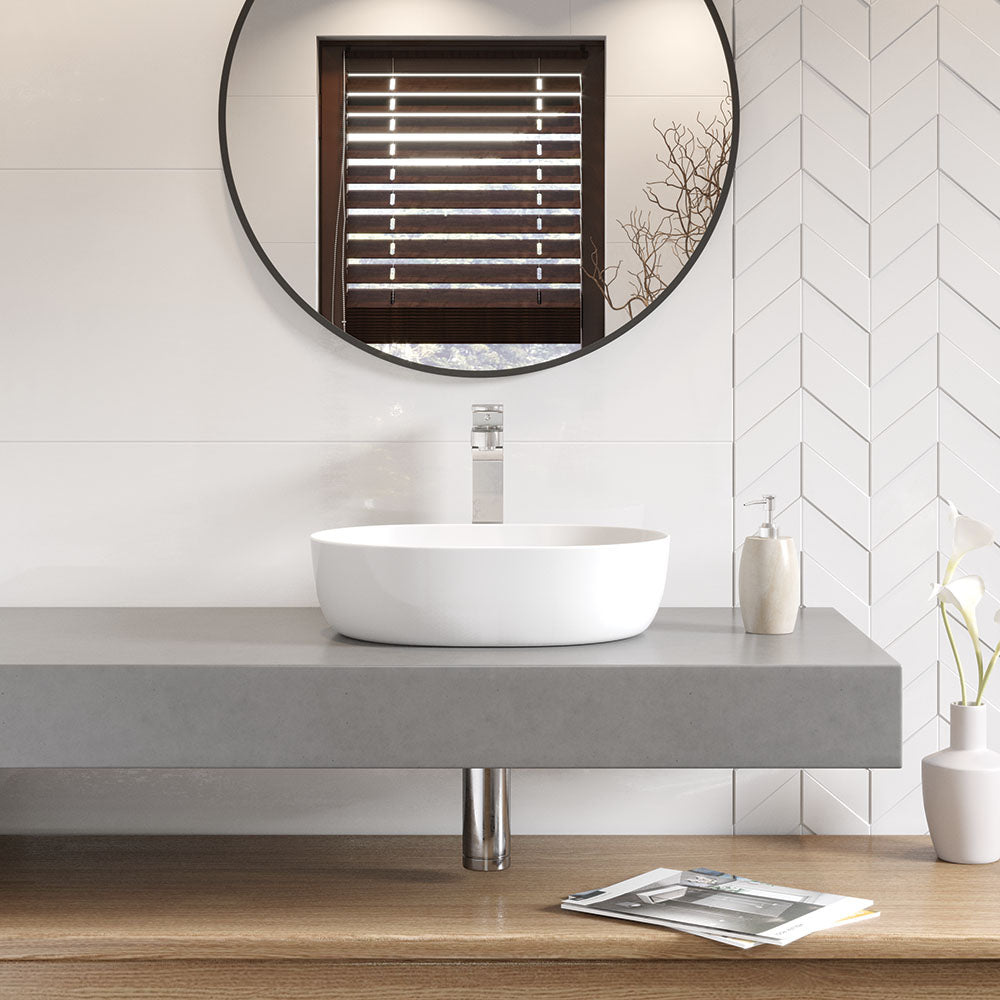 Round countertop washbasin 485x350 mm