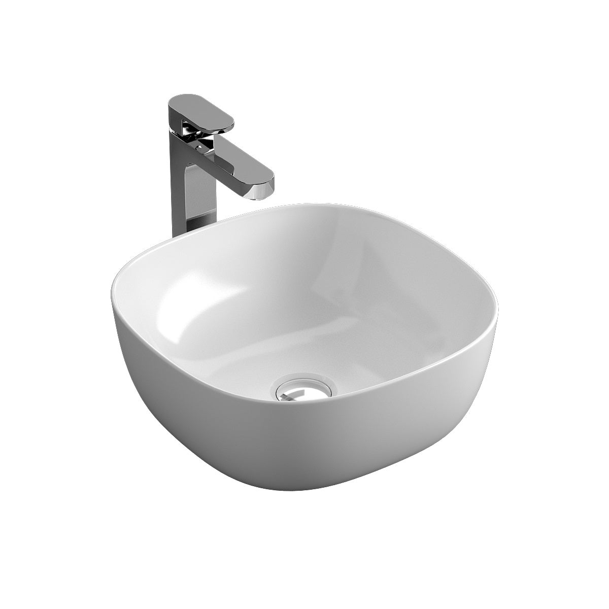 Round umywalka nablatowa 410x410 mm