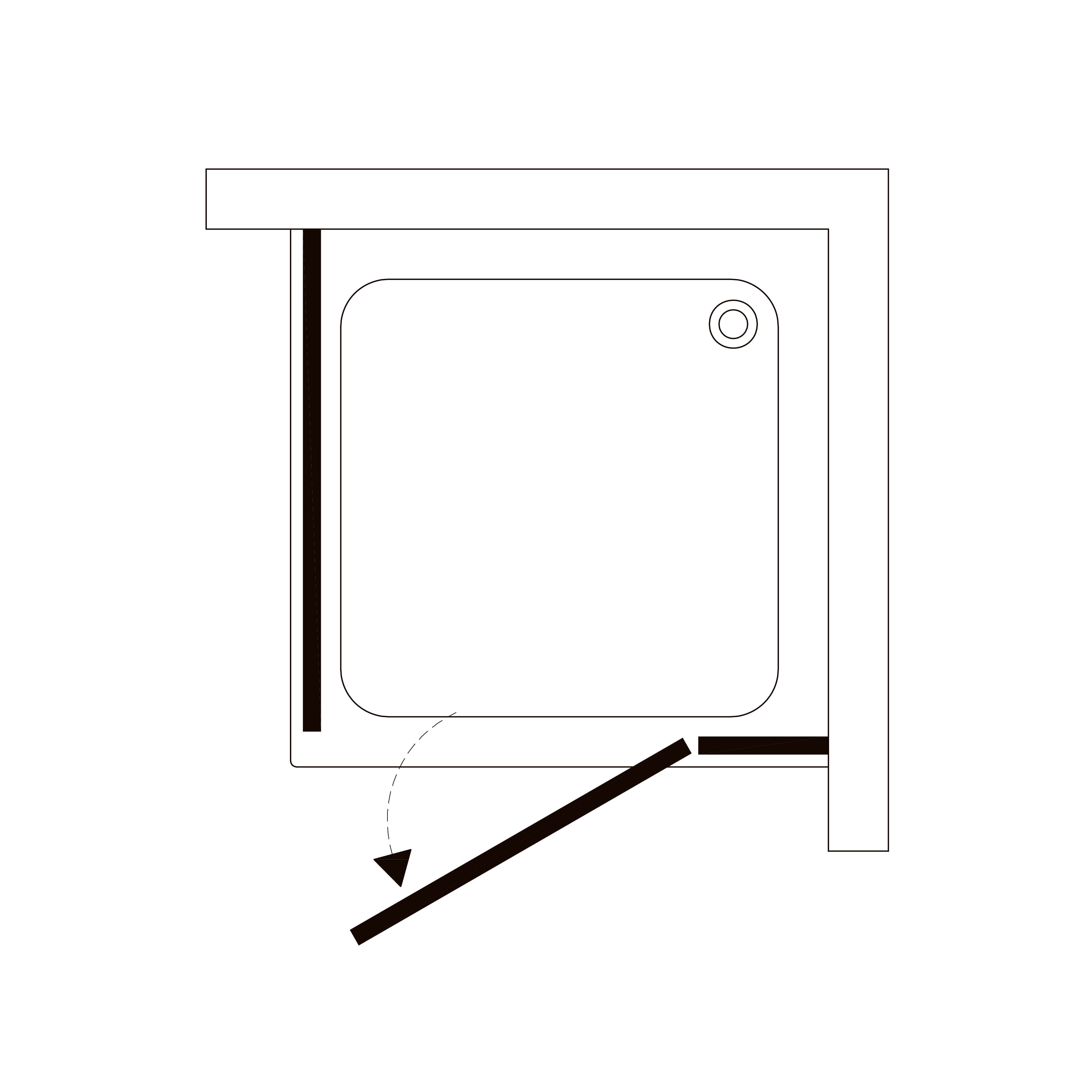 N90KC Cabina de ducha Neon cuadrada Cromo 900x900x1950 mm cristal clear 8 mm (2 partes)