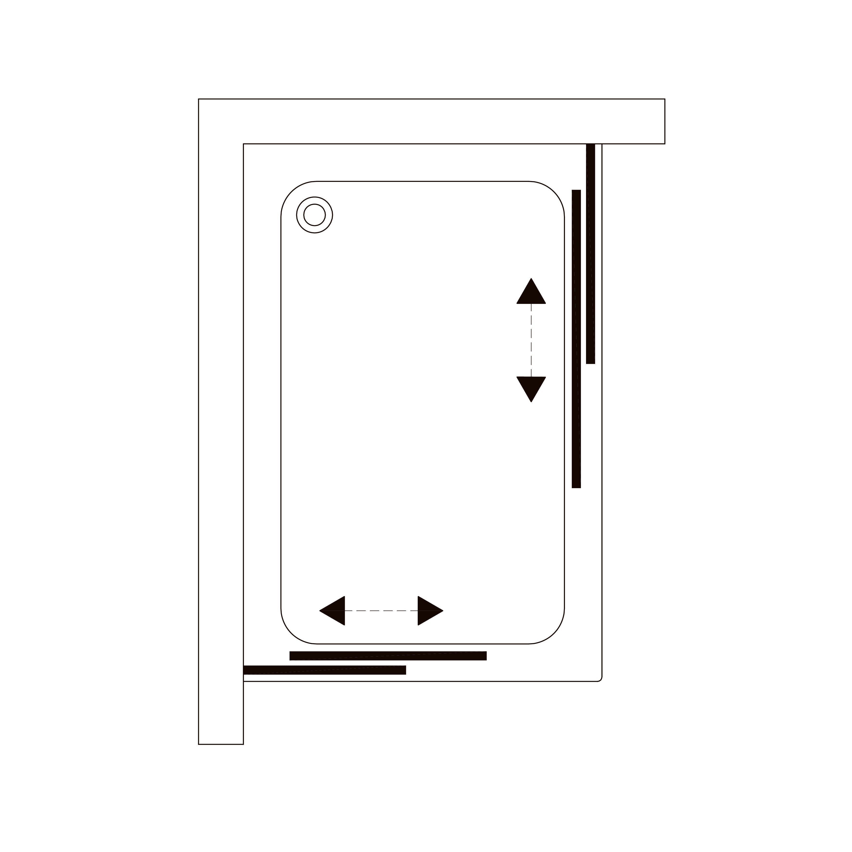 G12080SGB Cabina de ducha Grace rectangular, negra, 1200x800x1900 mm, cristal Grape