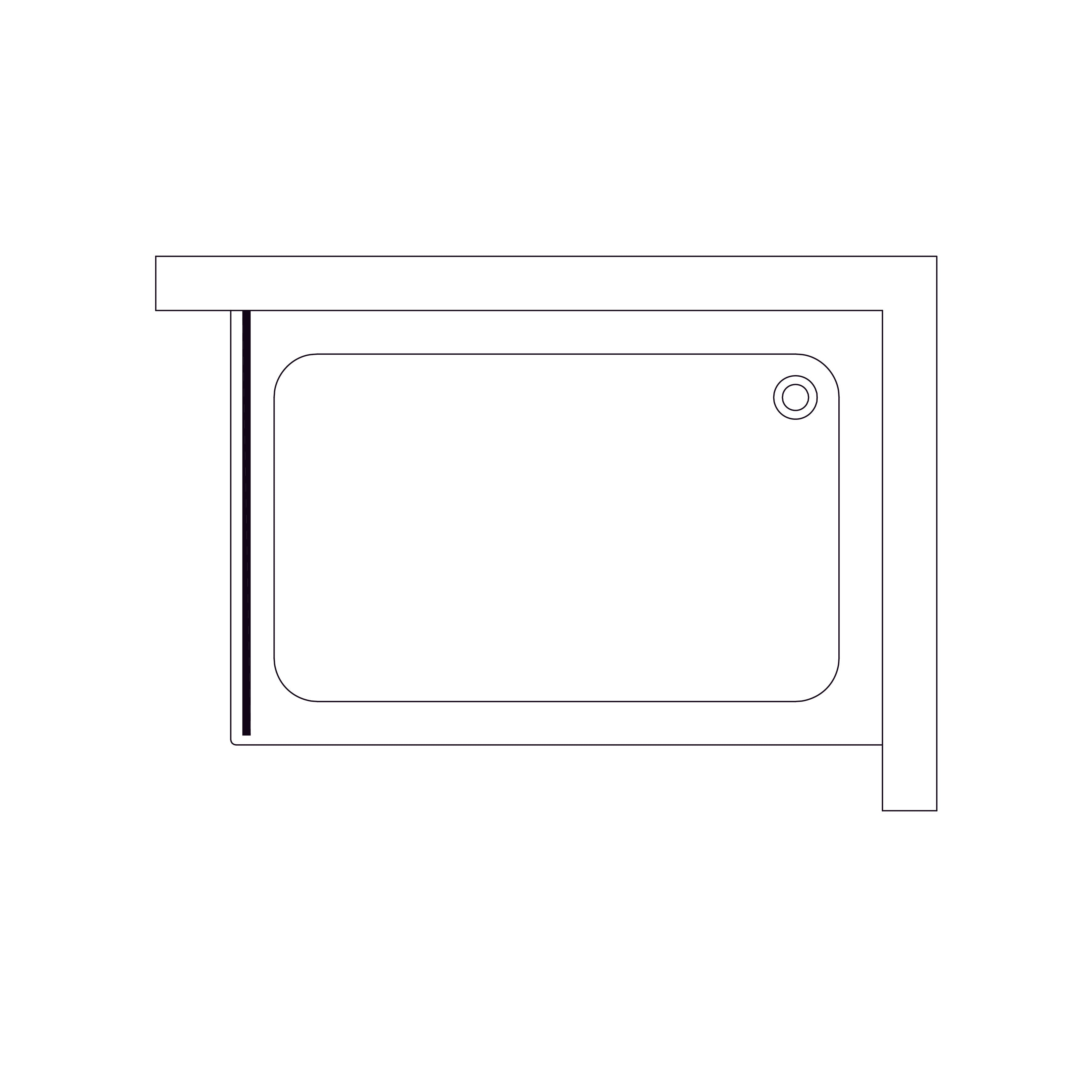 S80C Fixed side panel 800x1900 mm, clear glass