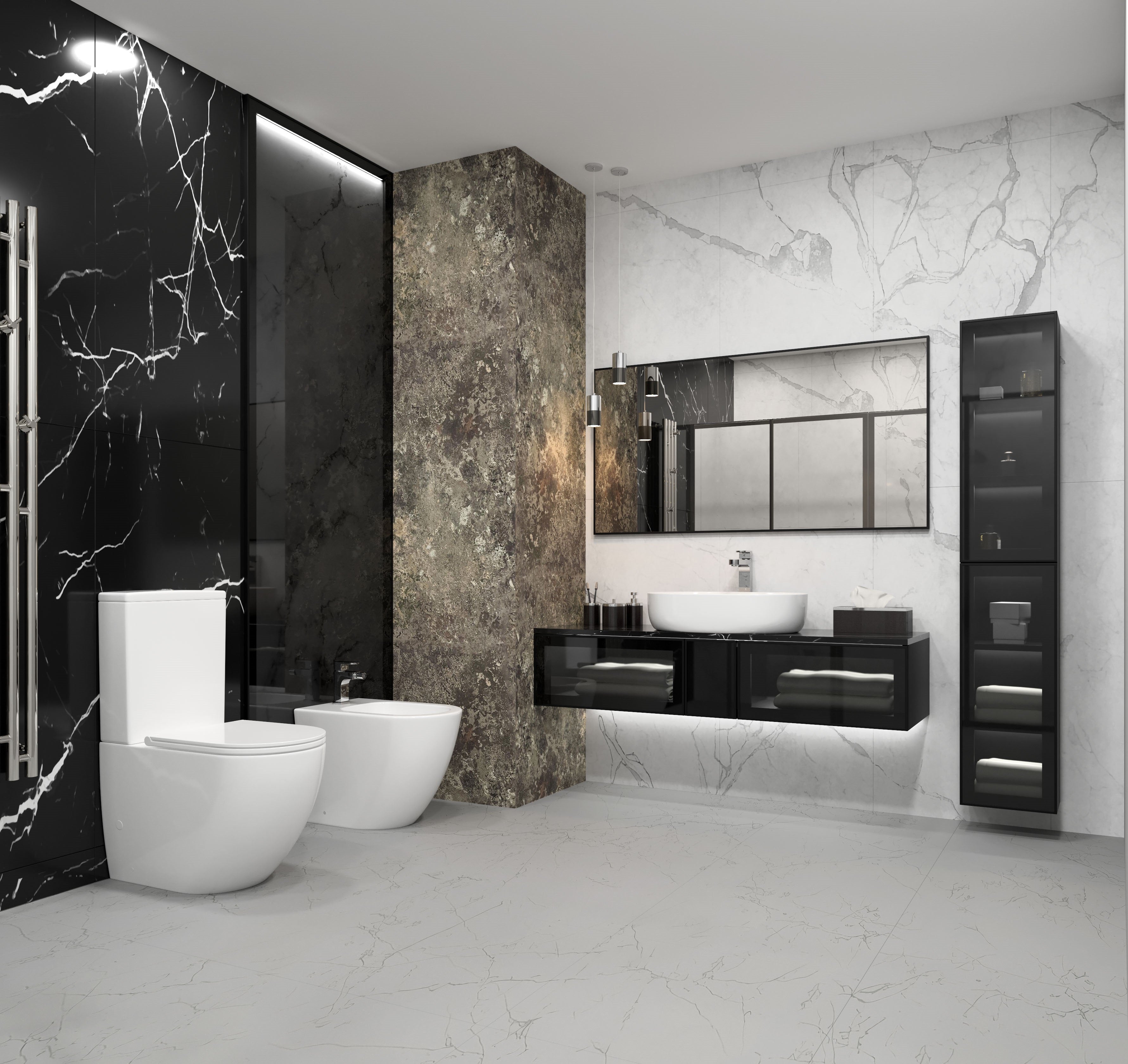 Round compacto: inodoro de pie con asiento Soft-close + cisterna