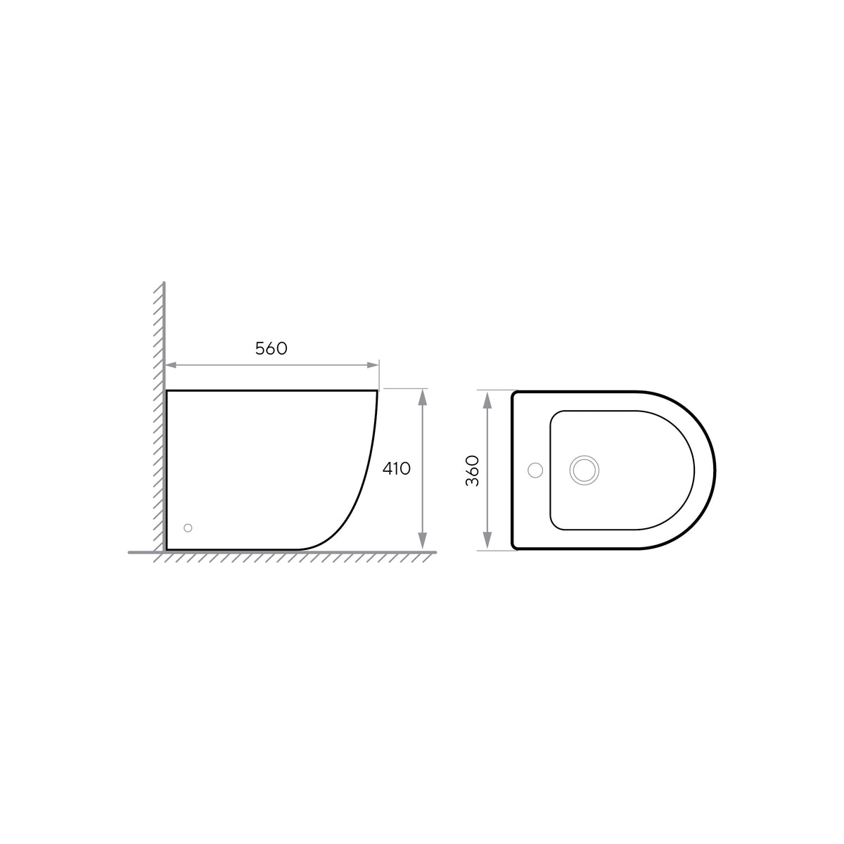 Round floor-standing bidet