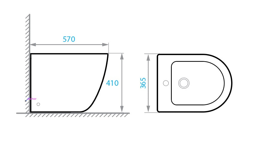 Round bidet podłogowy