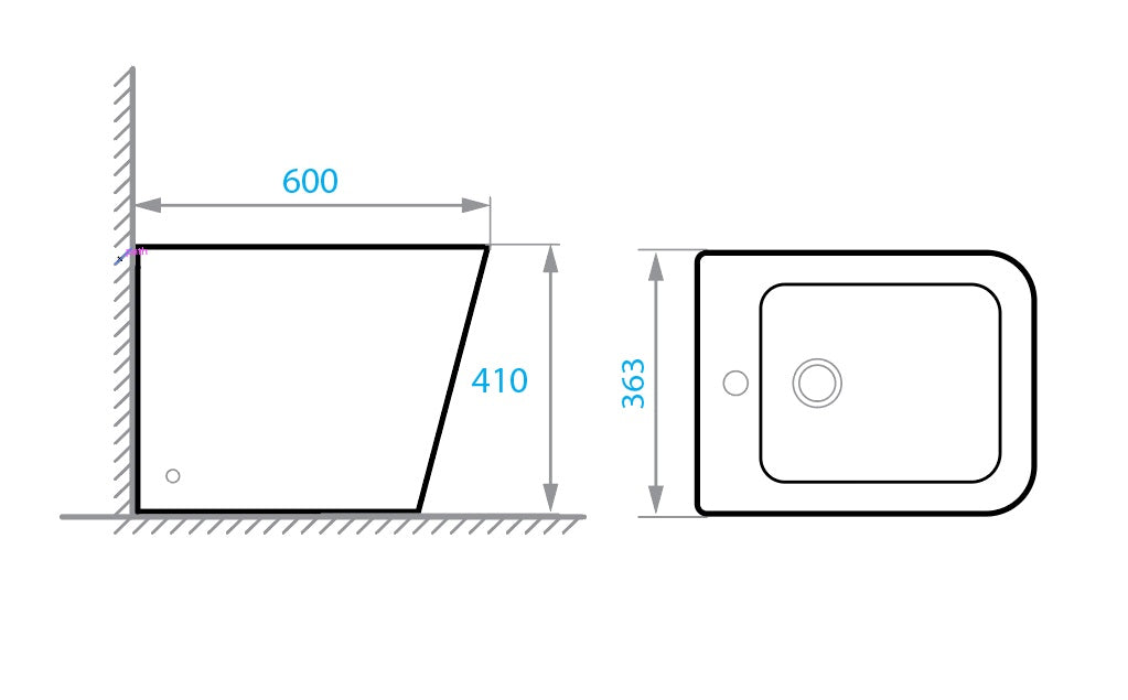 Kvadro stojící bidet