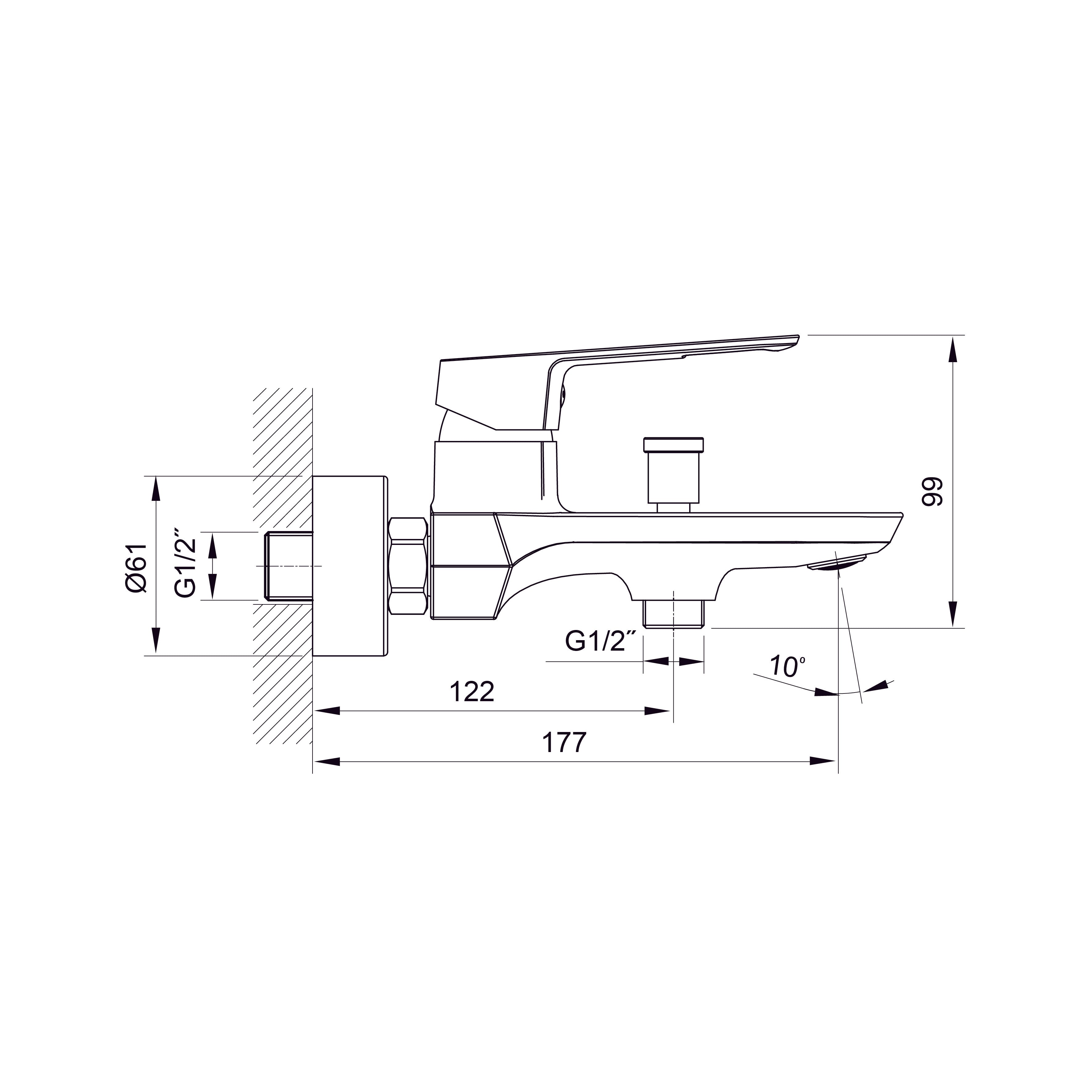 Grace bathtub faucet