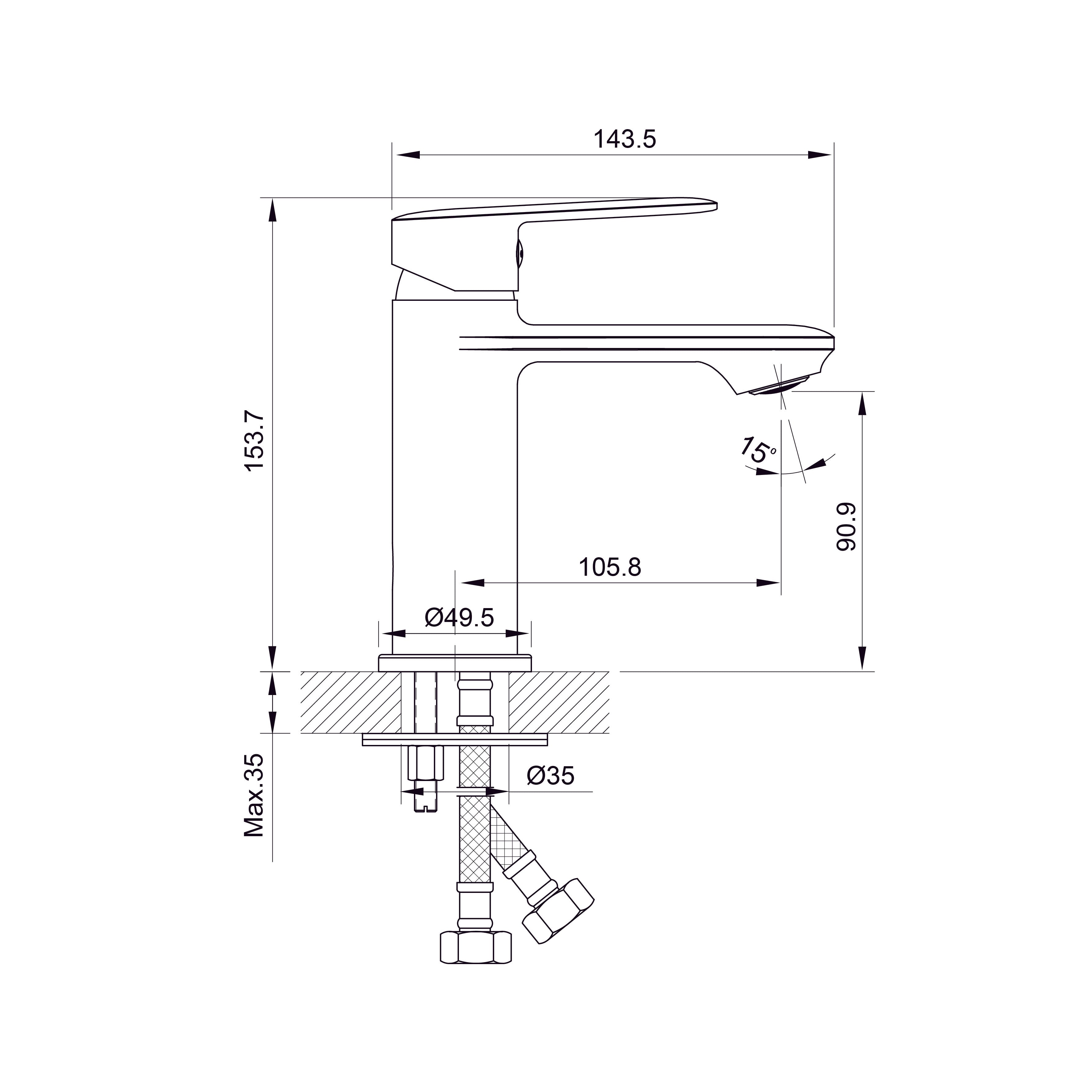 Line grifo para lavabo