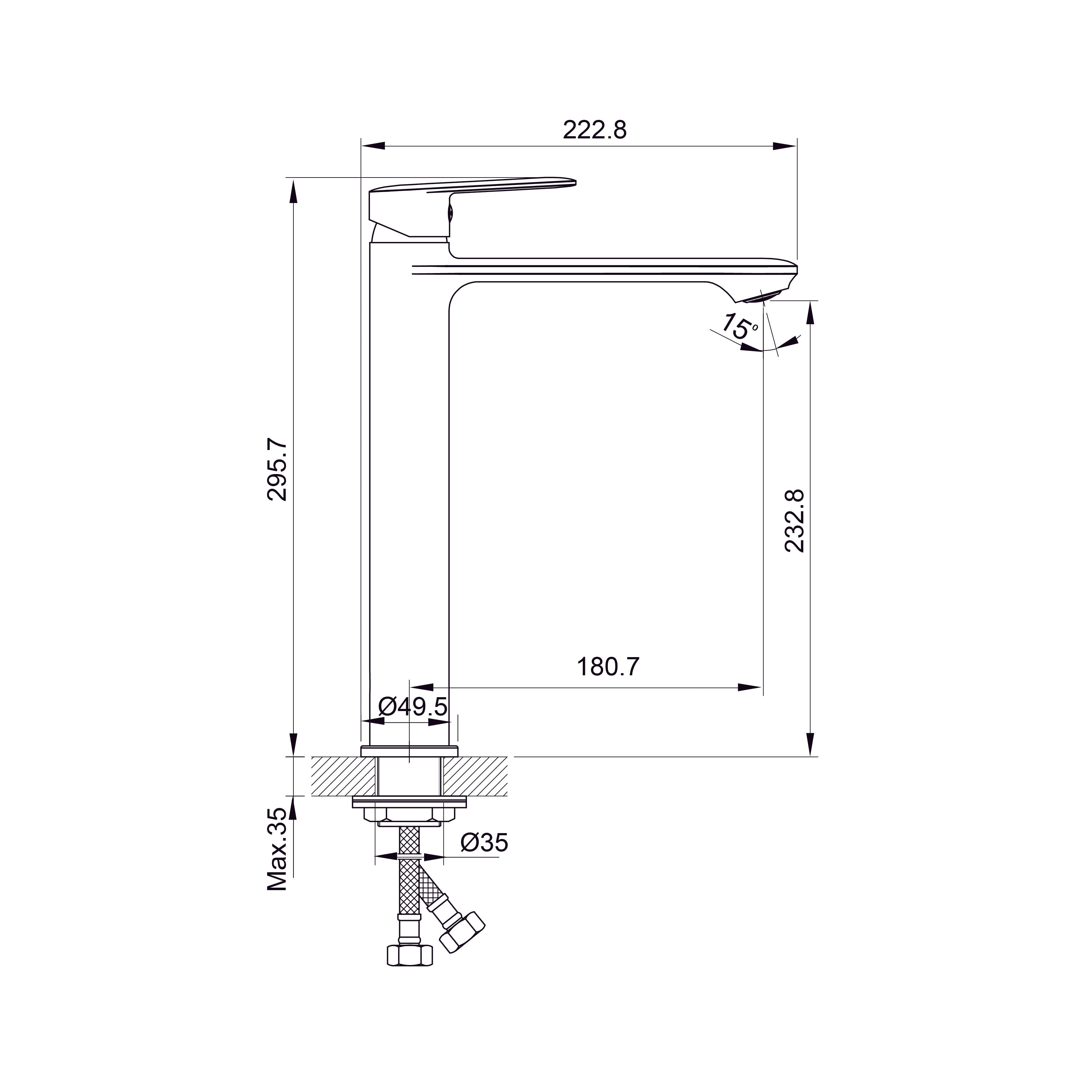 LINE змішувач для раковини XL