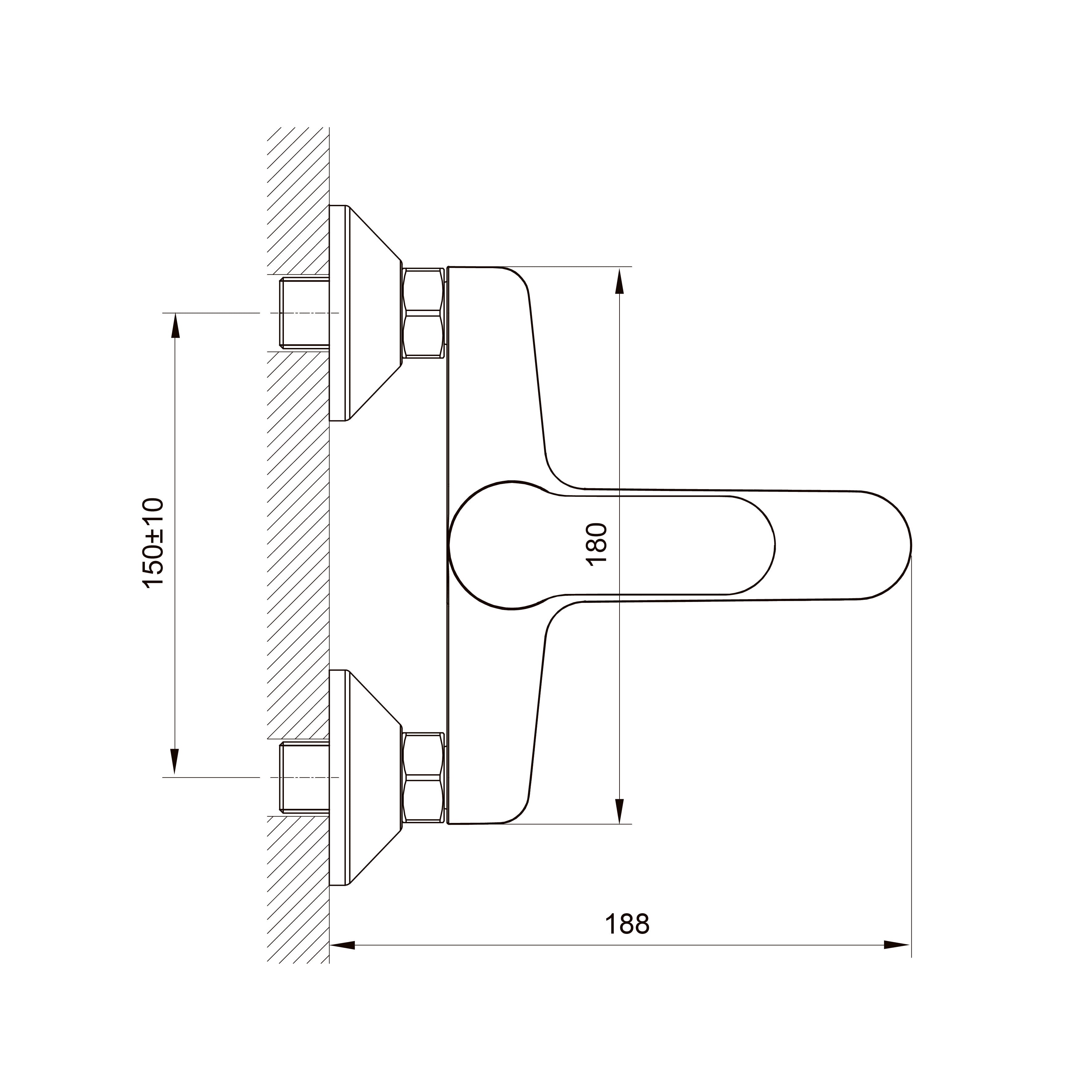 Line Badewannenarmatur