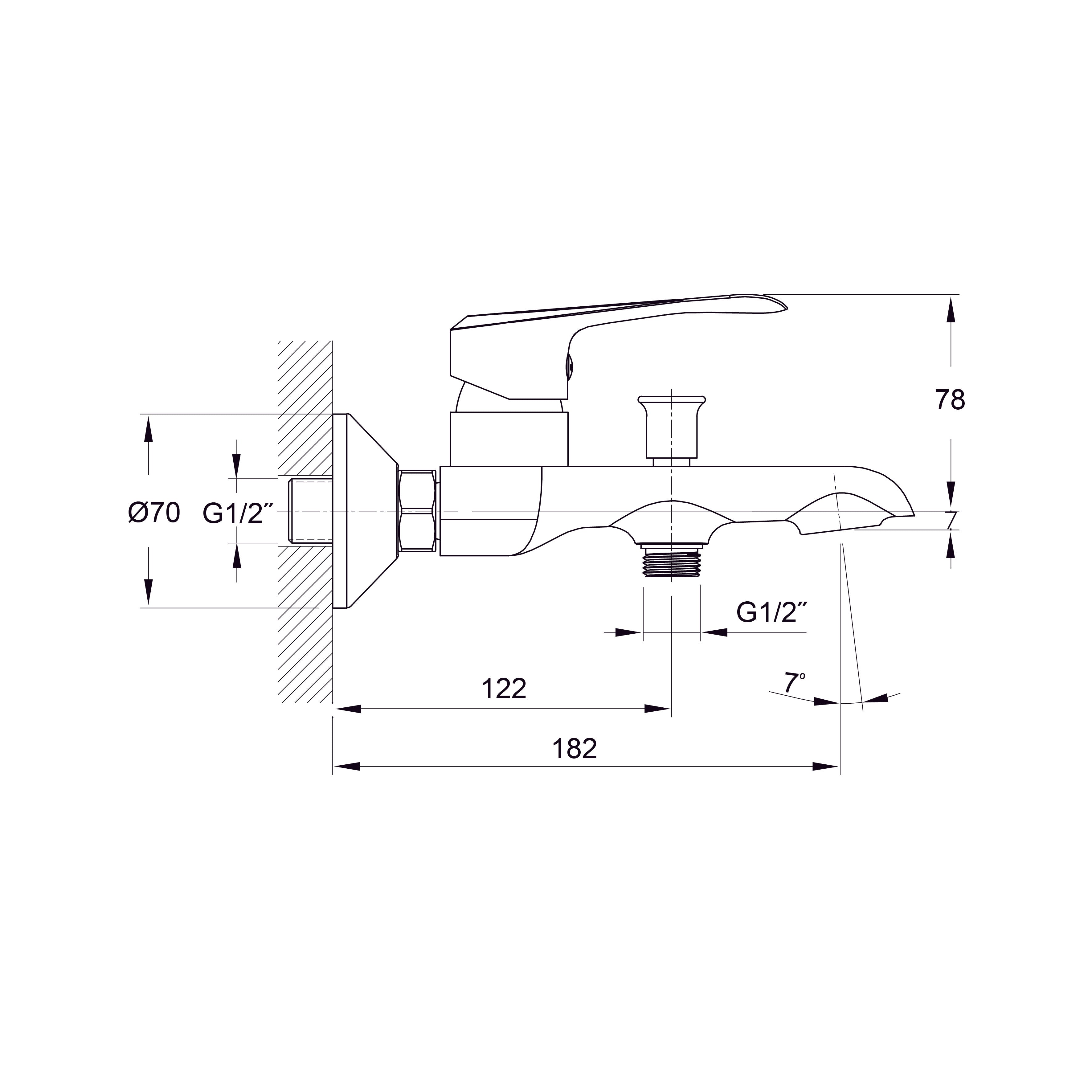 AQUA змішувач для ванни