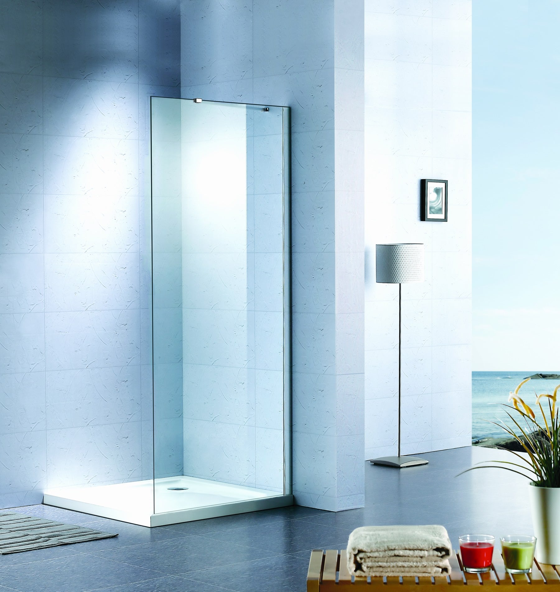 K90PC Бокова панель KVADRO 900х1950 мм скло прозоре