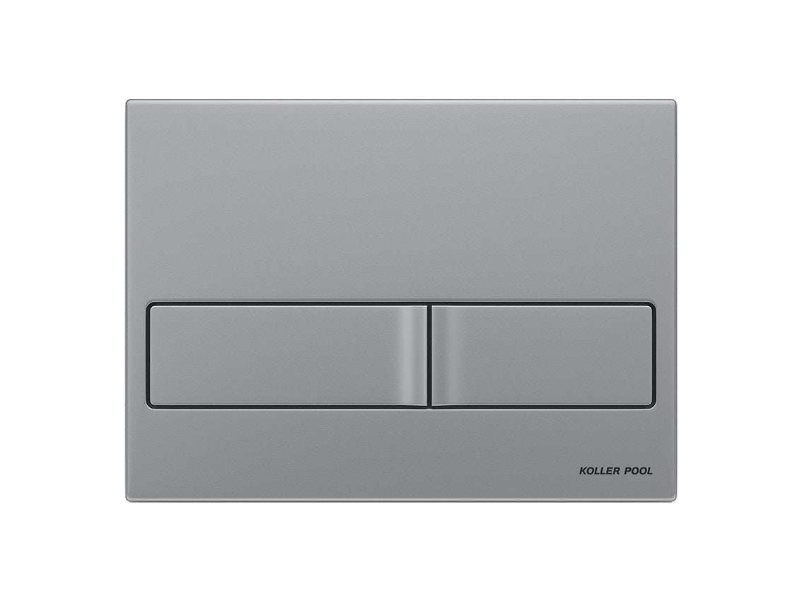 Neon flush plate, matte chrome
