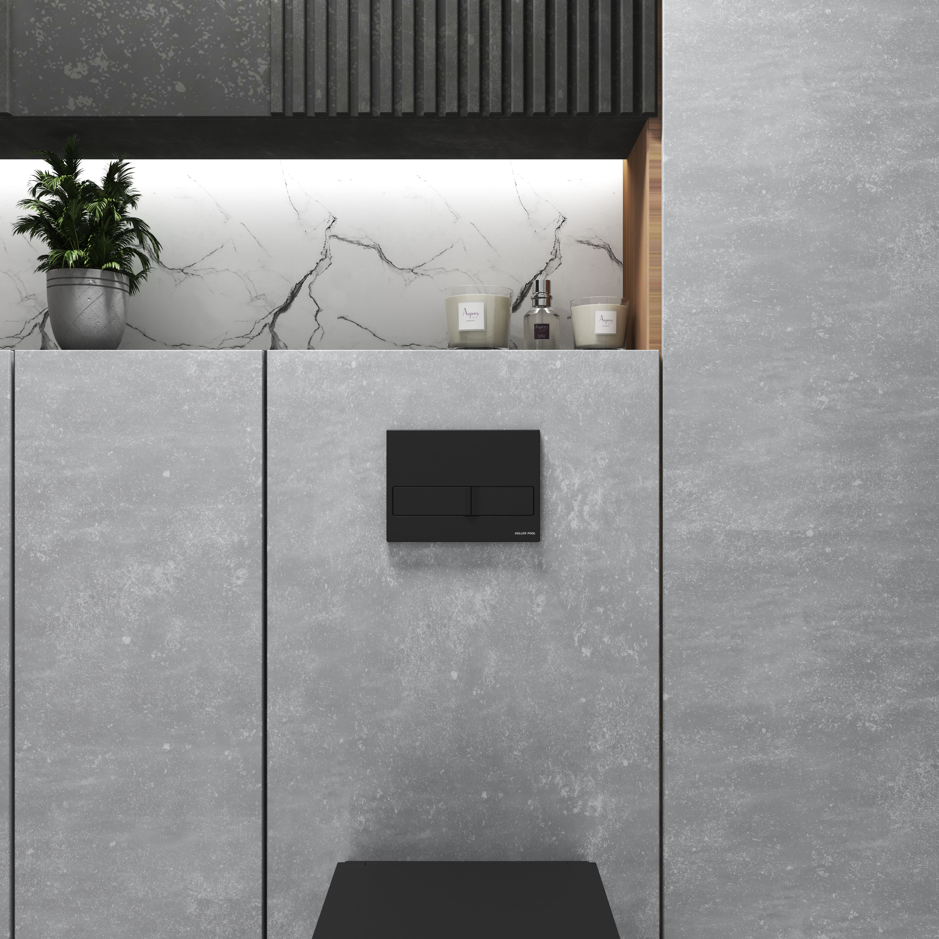 Neon przycisk spłukujący czarny matowy