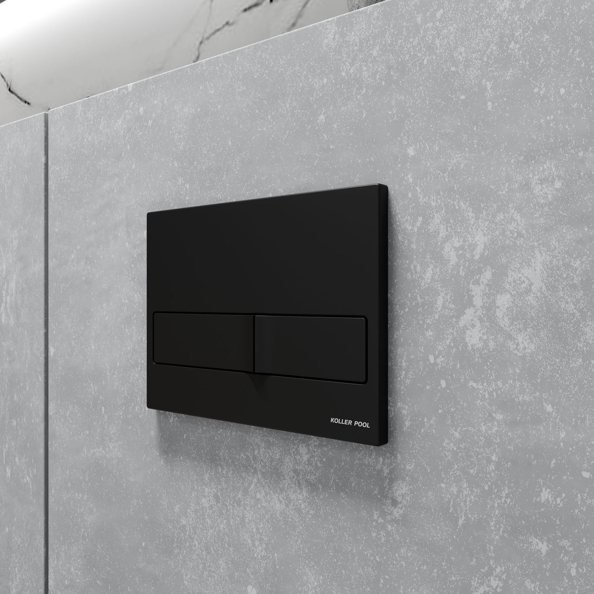Neon placa de accionamiento negro mate
