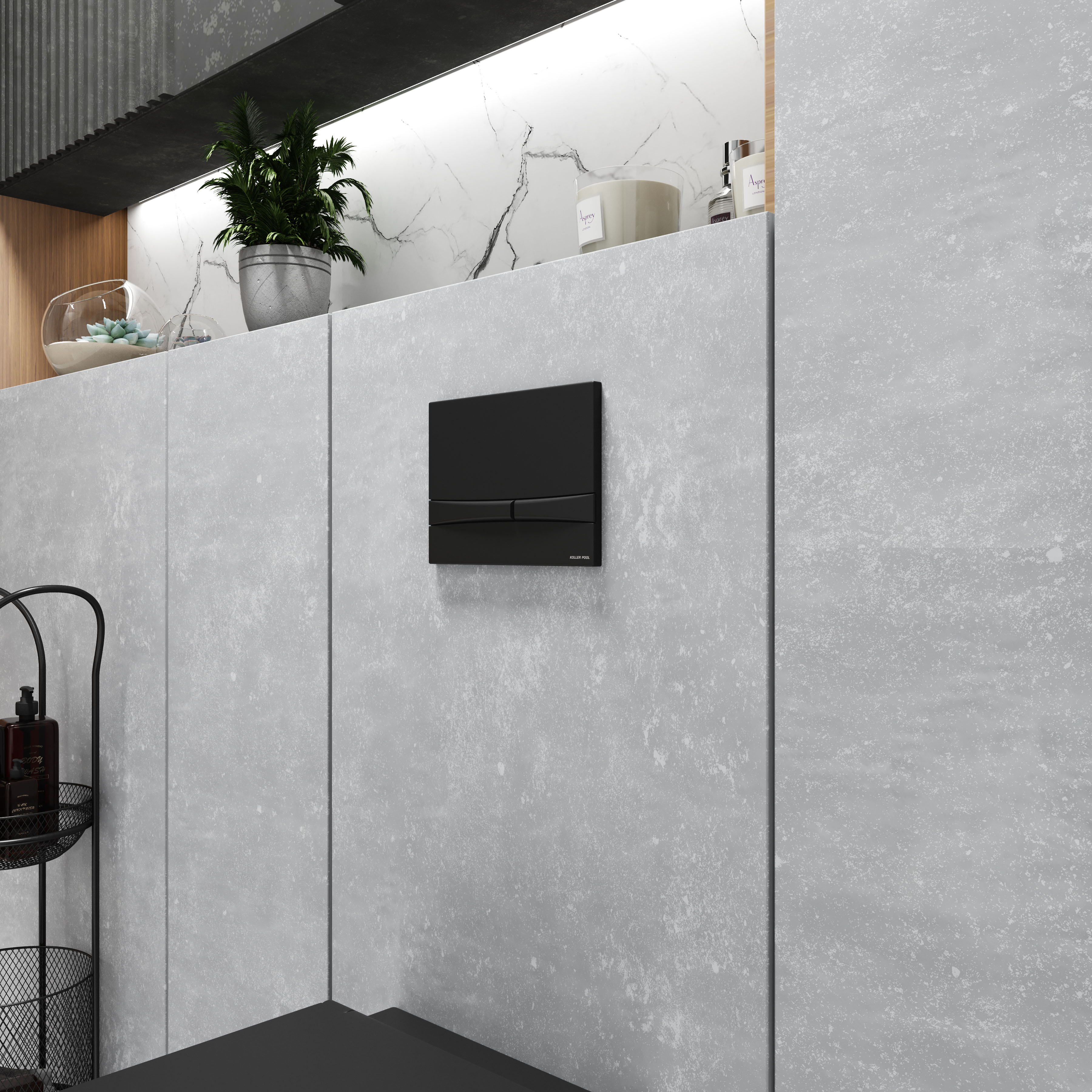 Integro Cosmo przycisk spłukujący czarny matowy