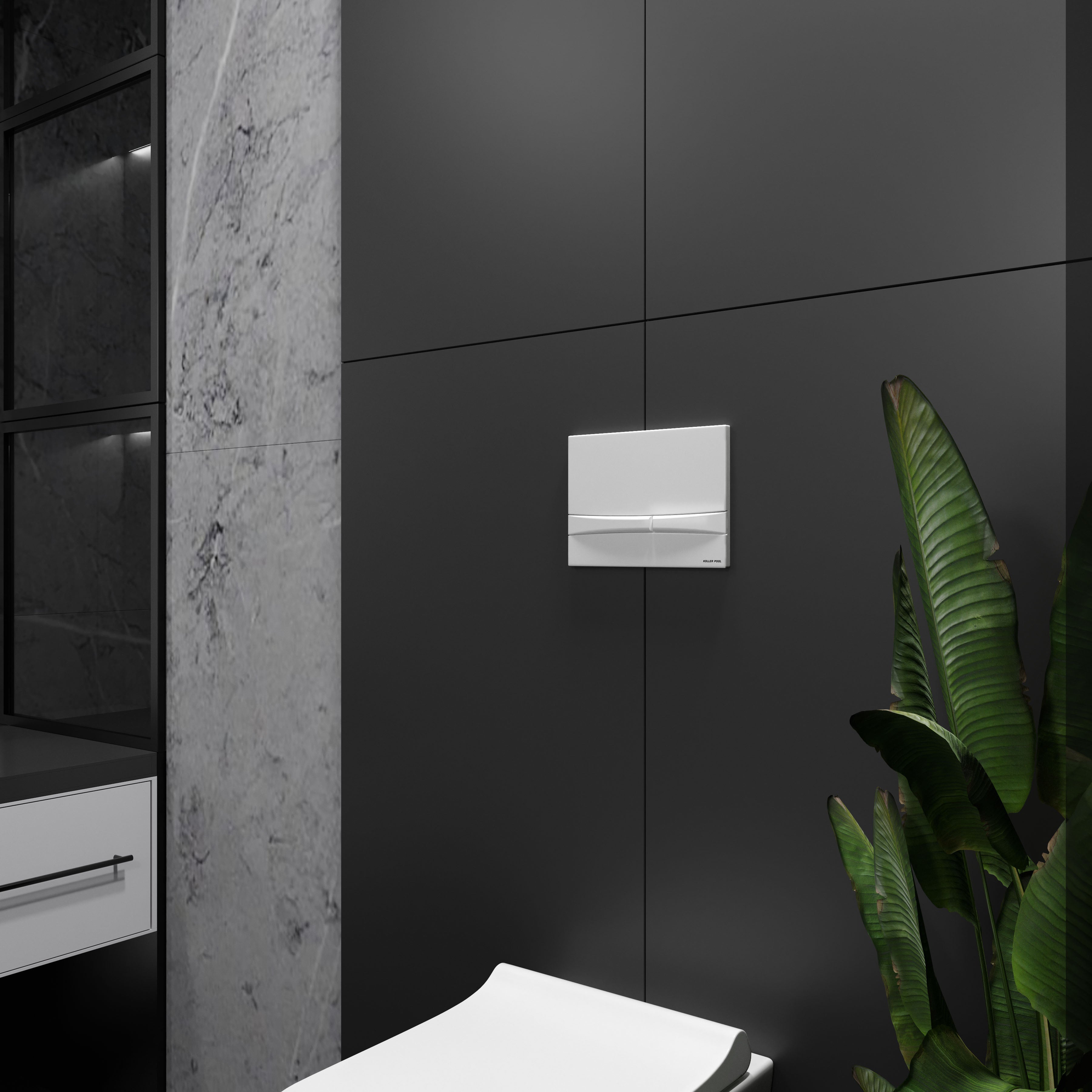 Integro Cosmo placa de accionamiento blanco