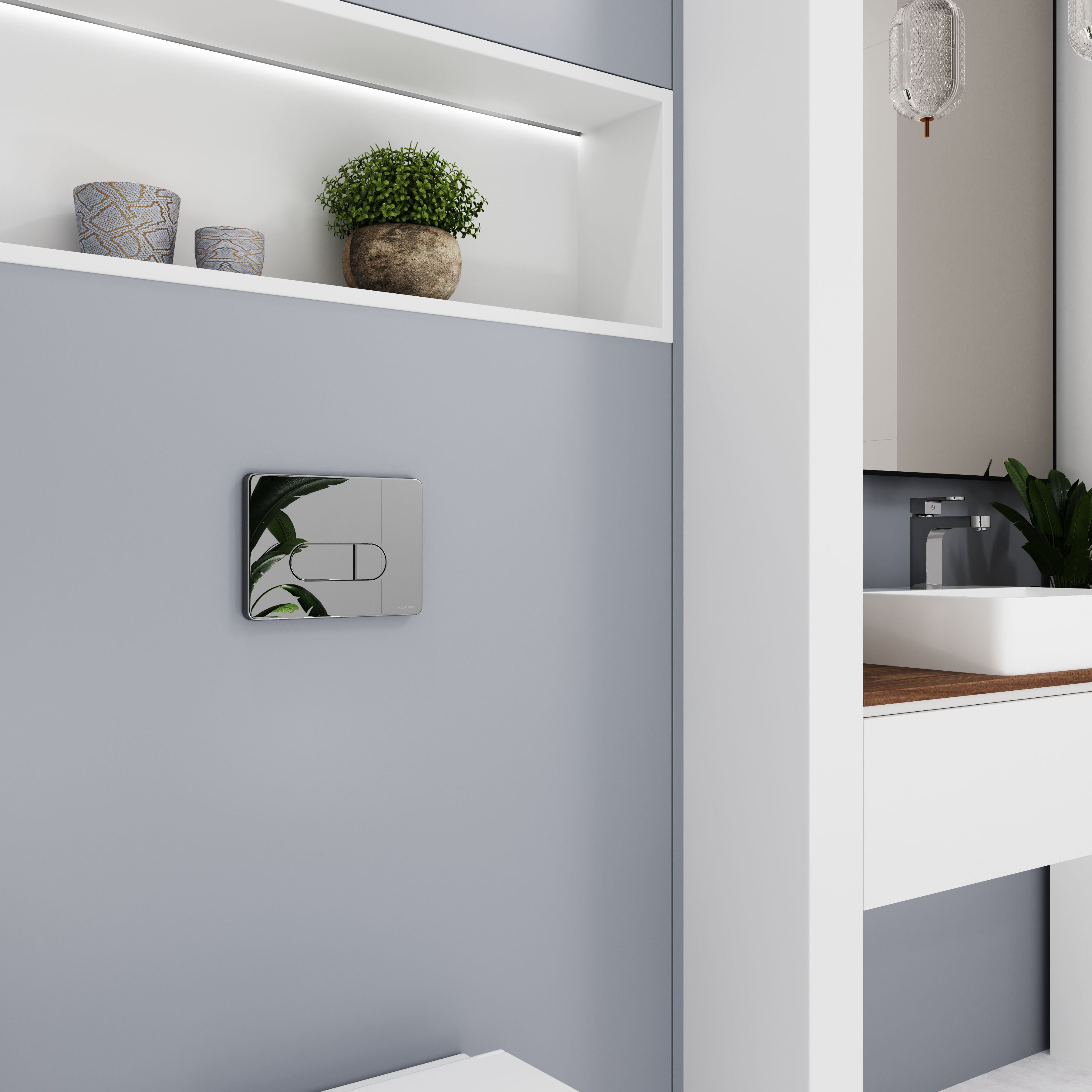 Orion Cosmo placa de accionamiento cromo brillo