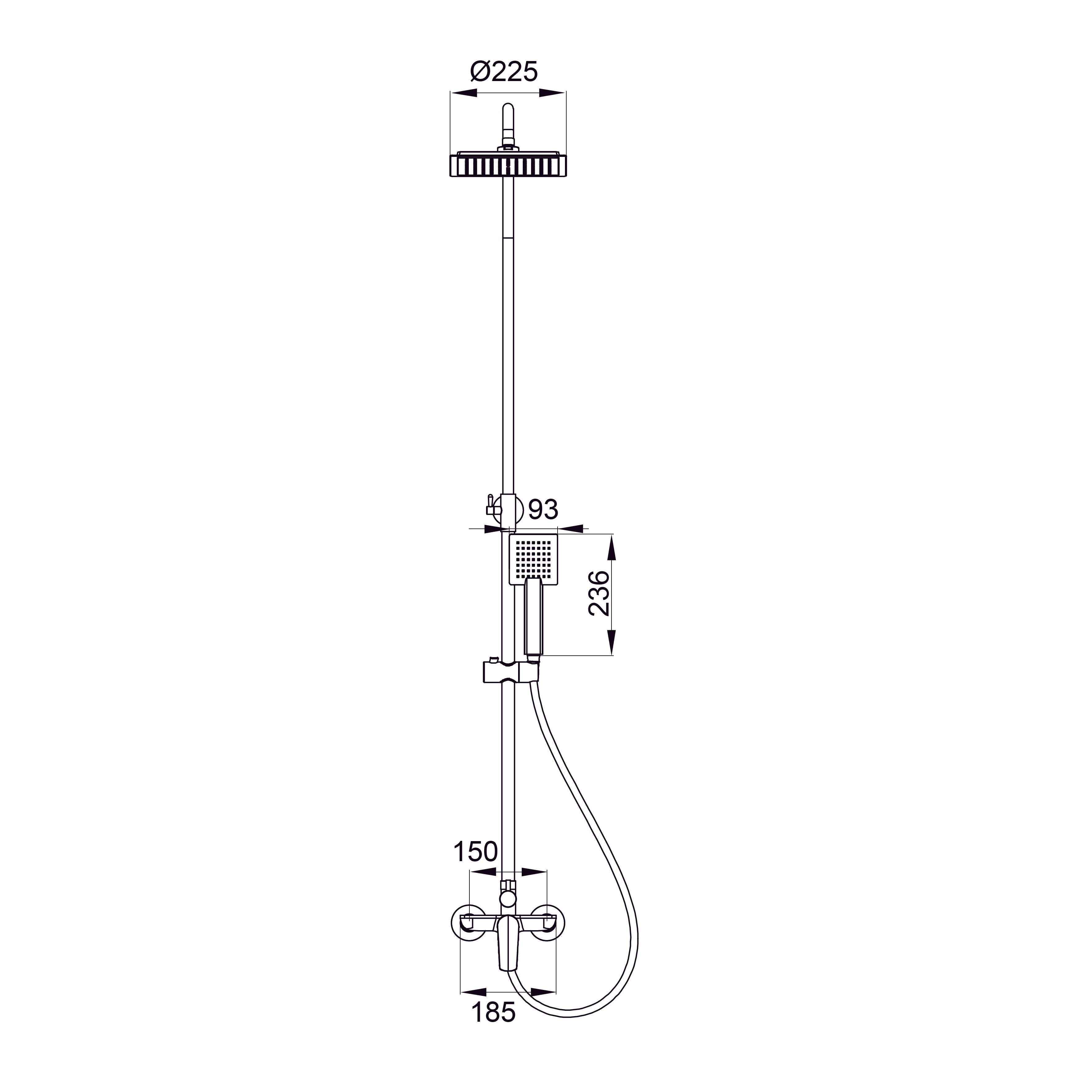 Trend Duschsystem mit Umsteller