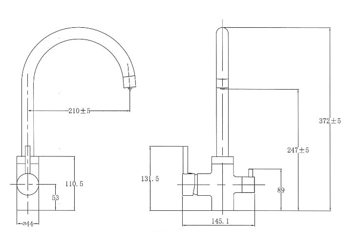Orion Double grifo de cocina cromo con conexión para filtro