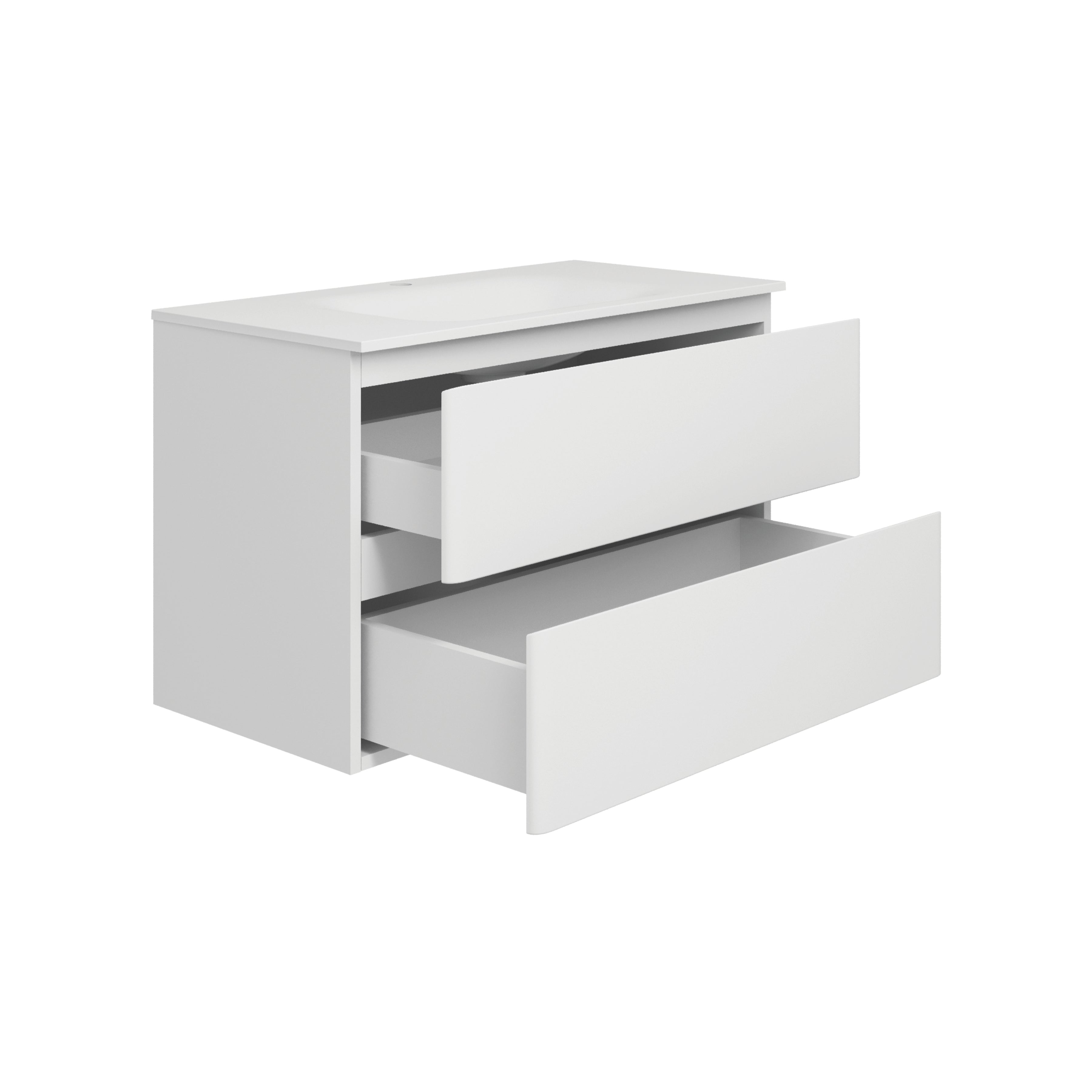 Konzolová skříňka bílá s umyvadlem Trend 90 cm