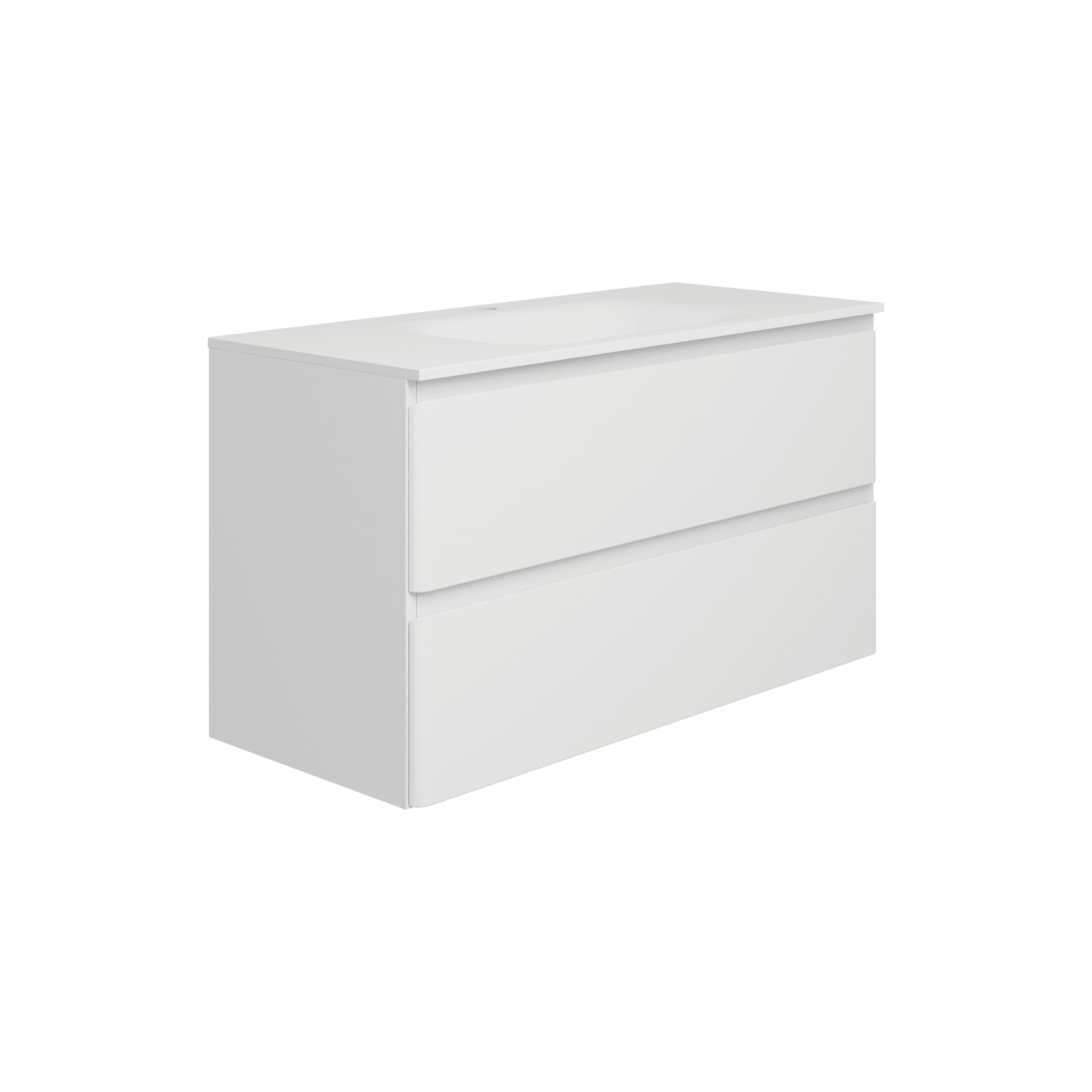 Тумба консольна біла з умивальником Trend 100cм