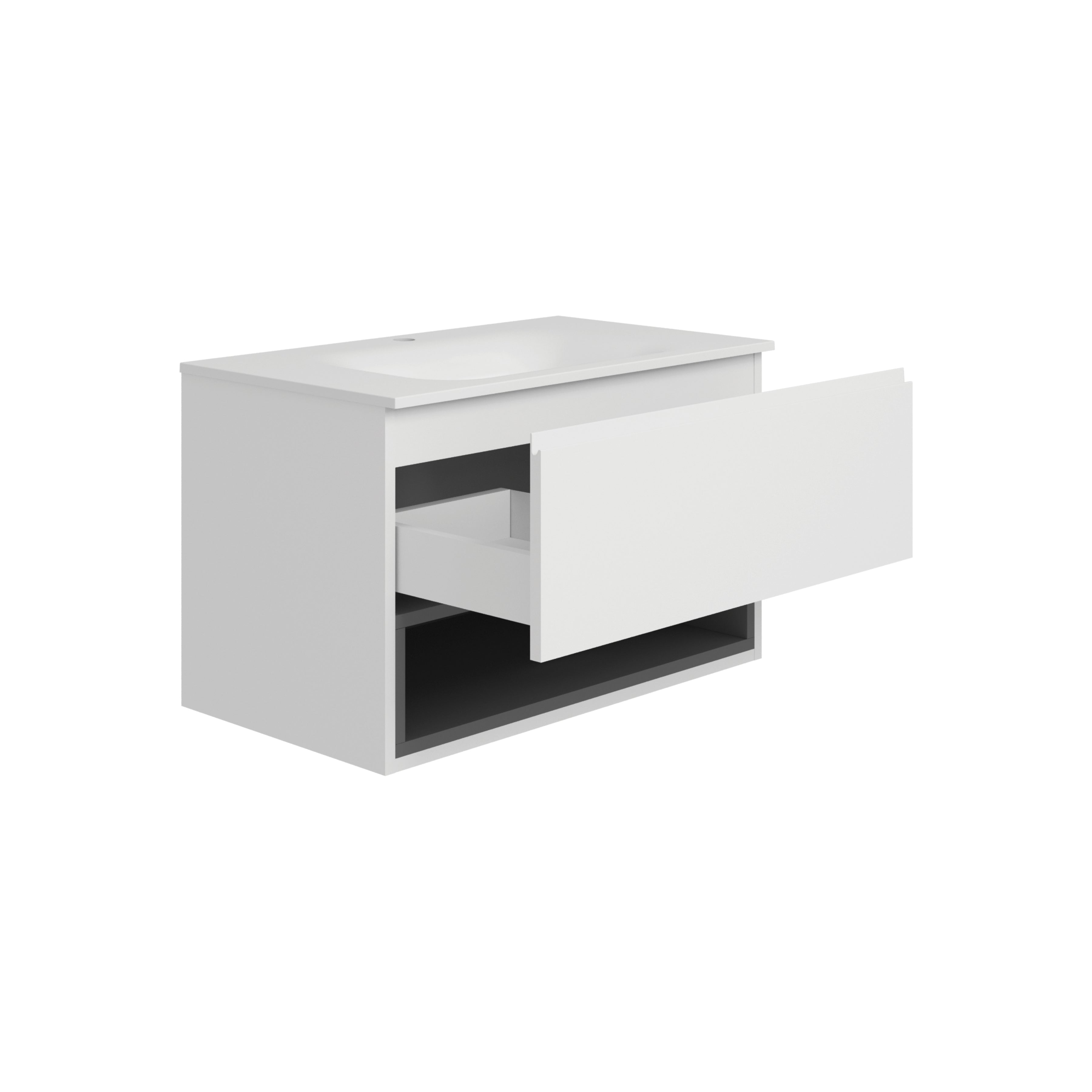 STREAM 80 cm combined wall-hung cabinet with washbasin