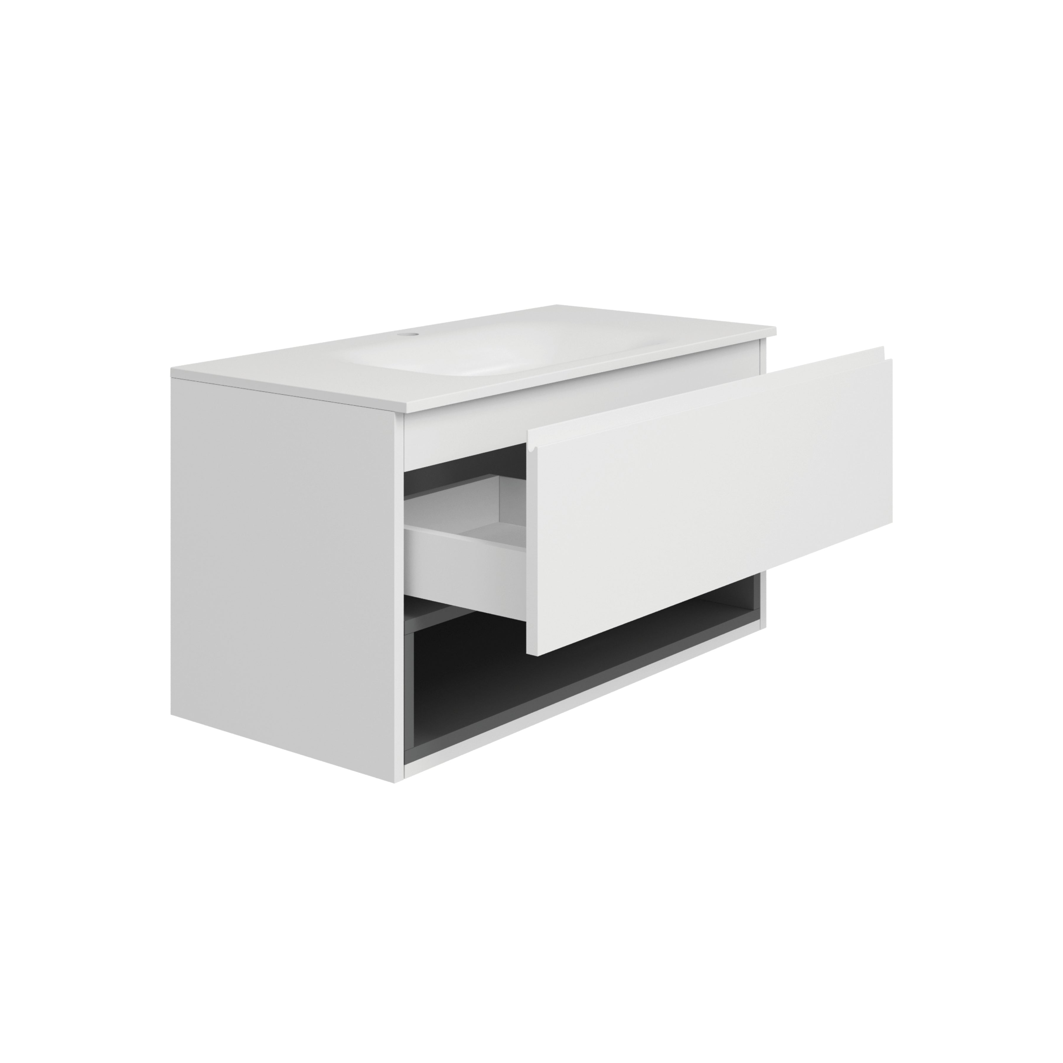 Тумба консольна комбінована з умивальником STREAM 90см