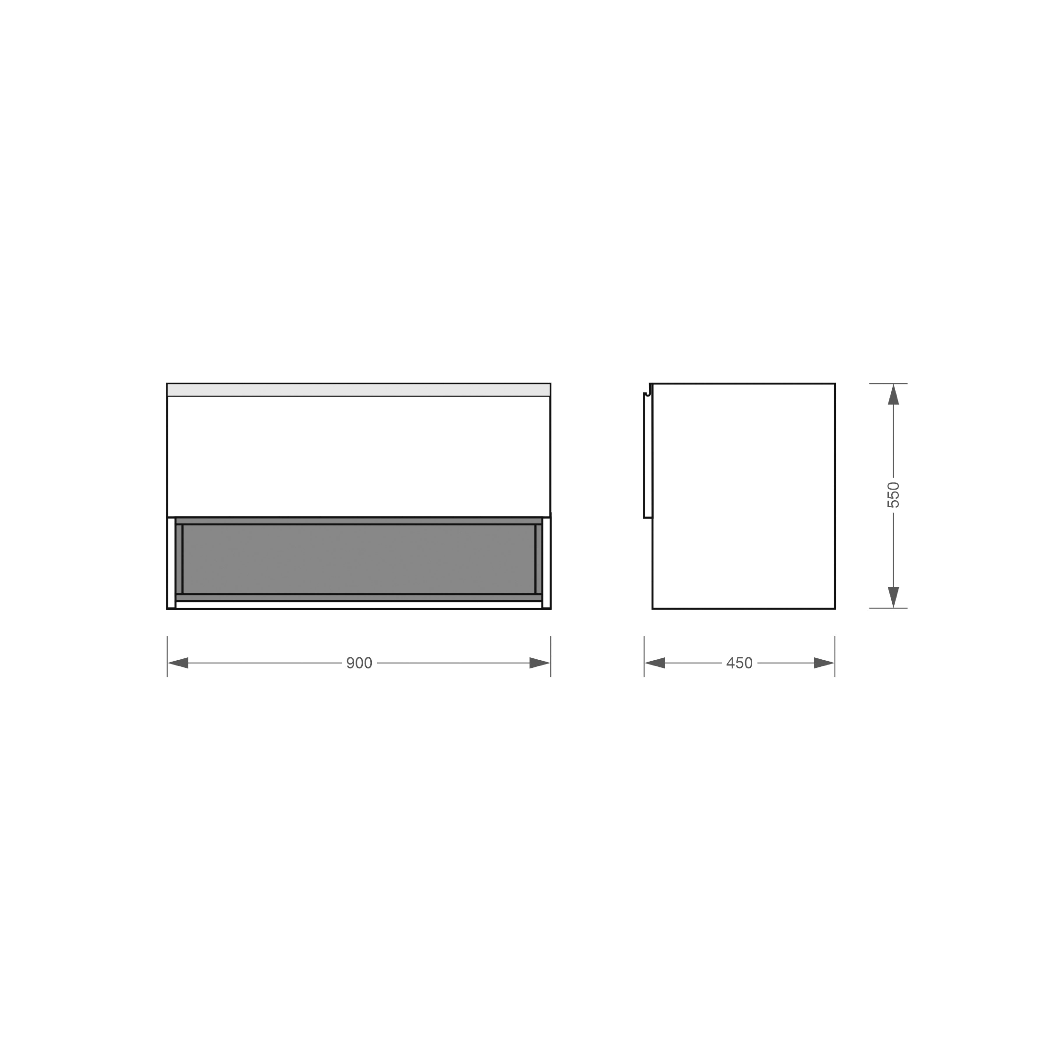 Stream 90 cm mueble consola combinado con lavabo