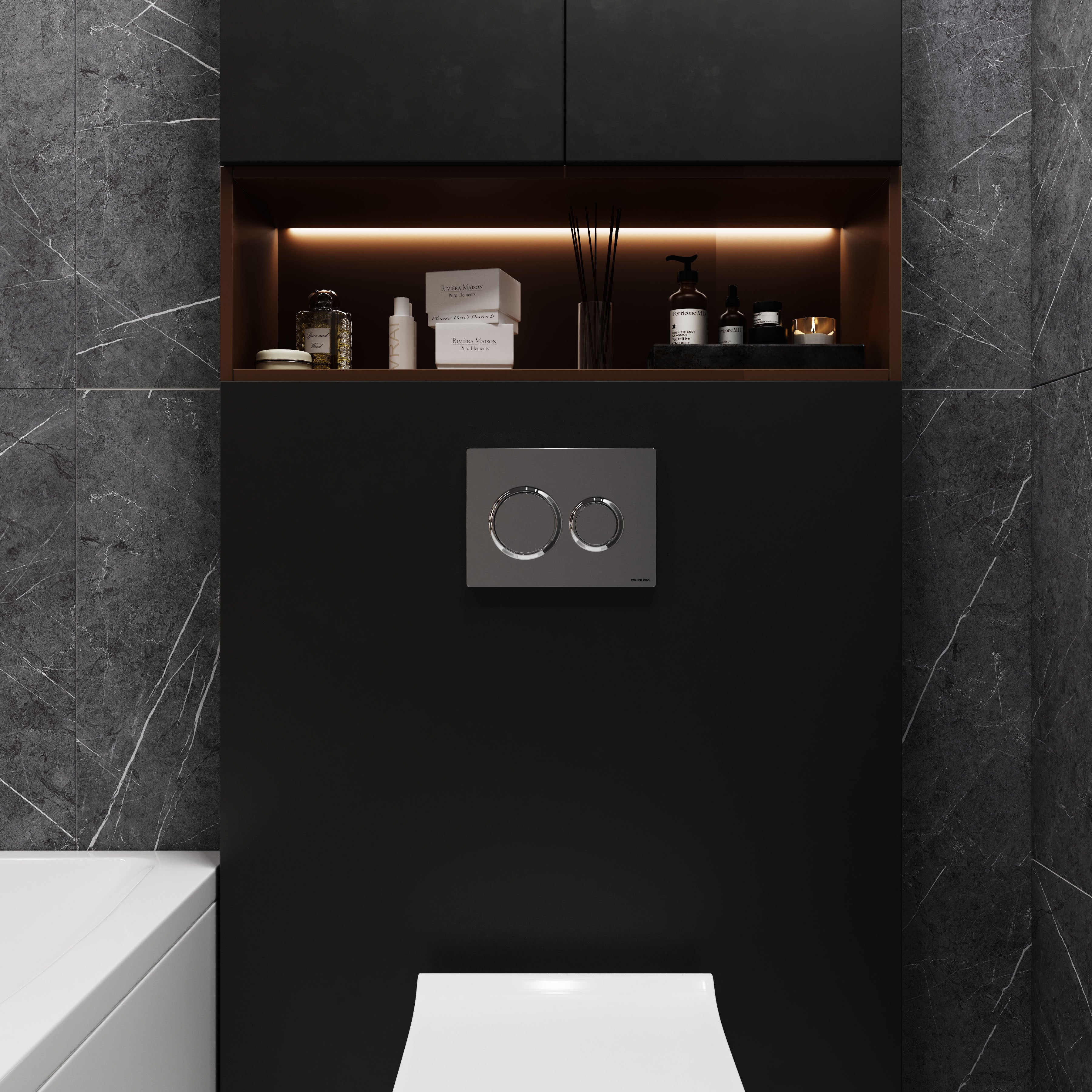 AIR панель змиву хром глянсовий