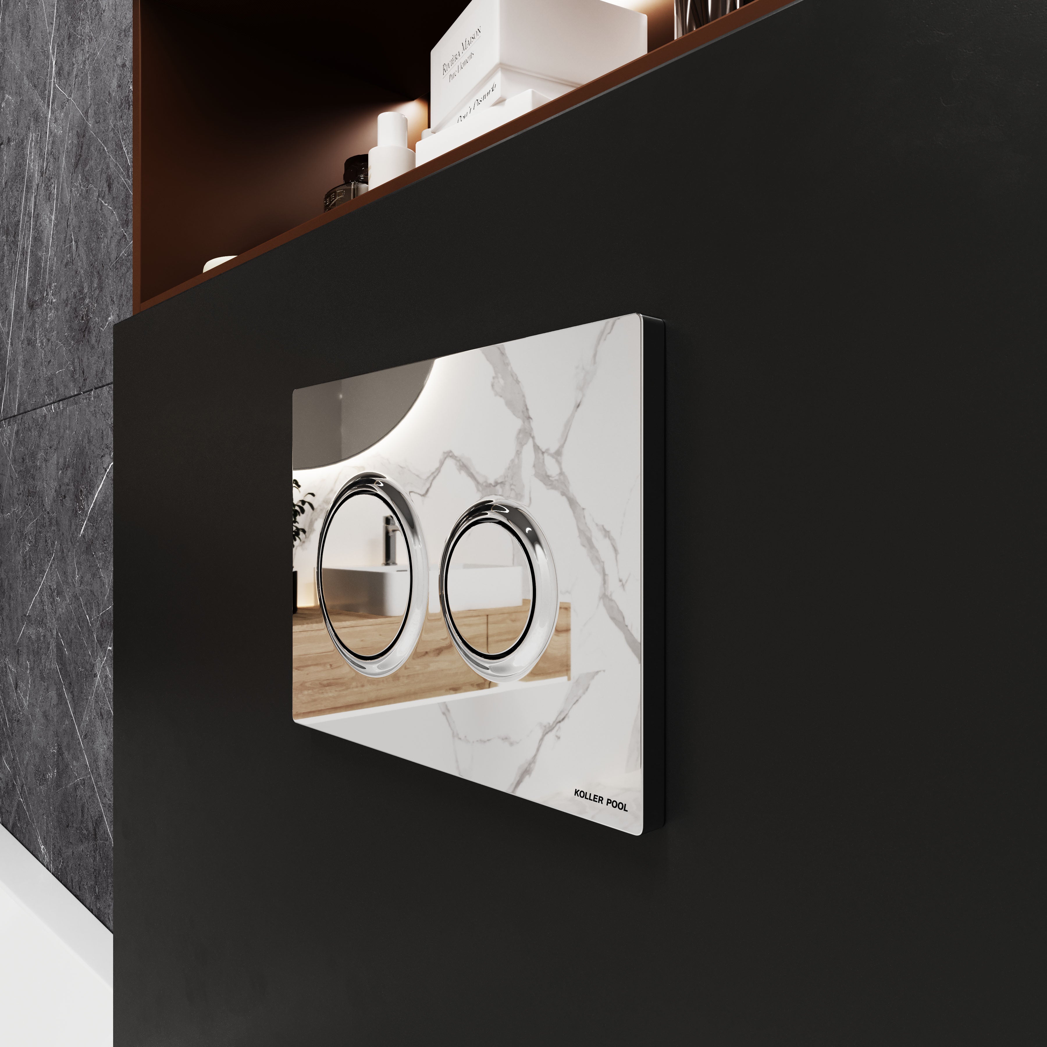 AIR placa de accionamiento cromo brillo