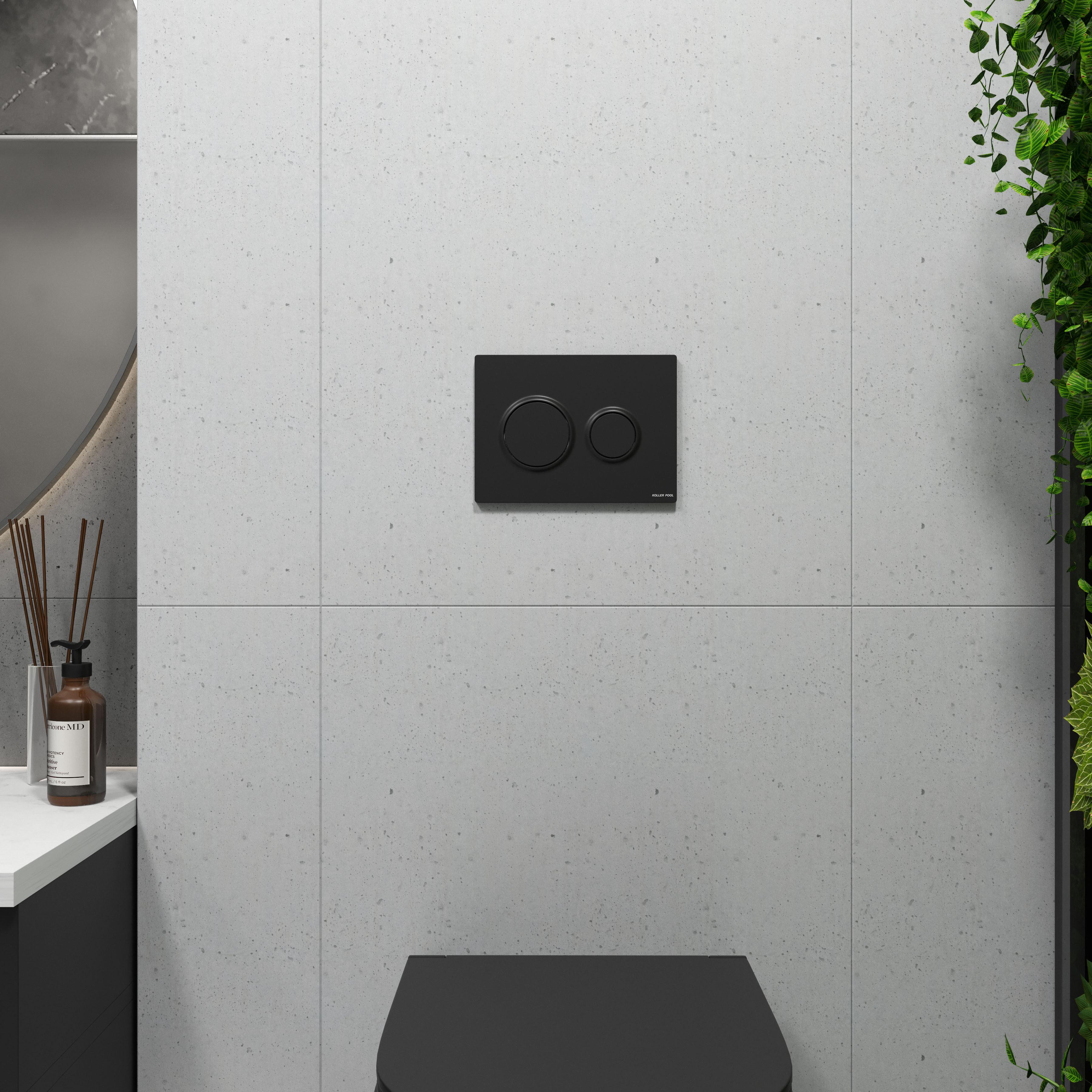 AIR панель змиву чорний матовий