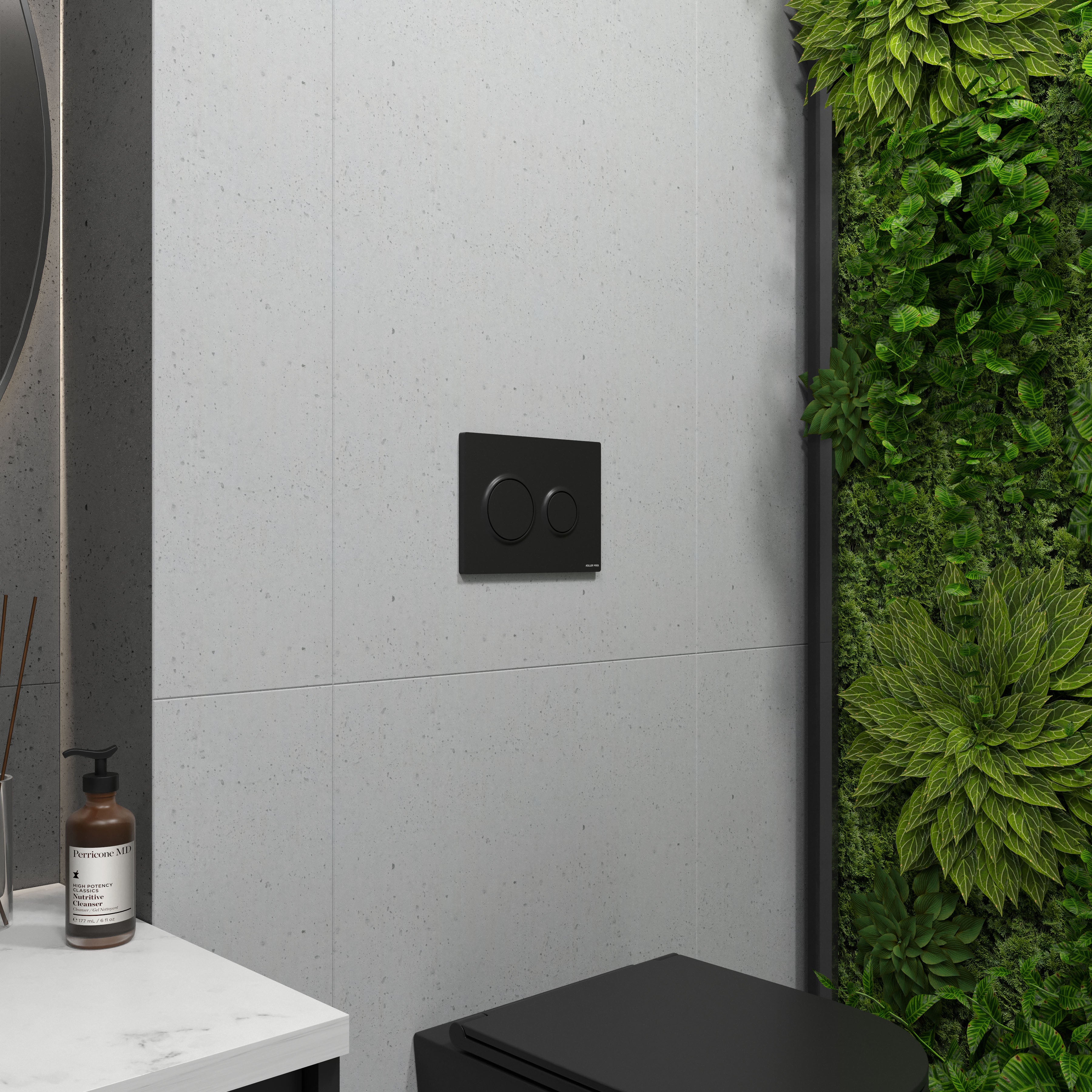 AIR przycisk spłukujący czarny matowy