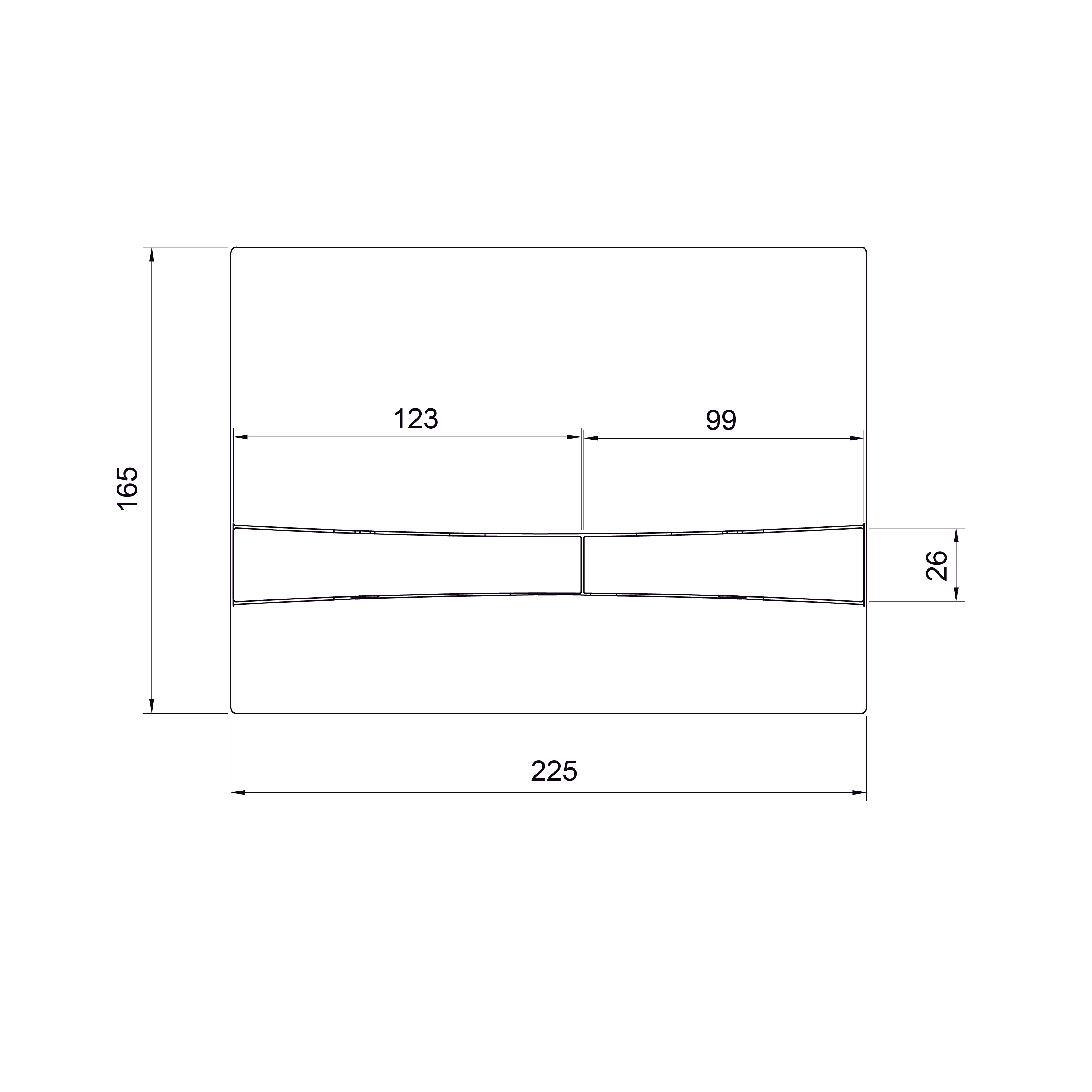 Integro Cosmo placa de accionamiento cromo brillo