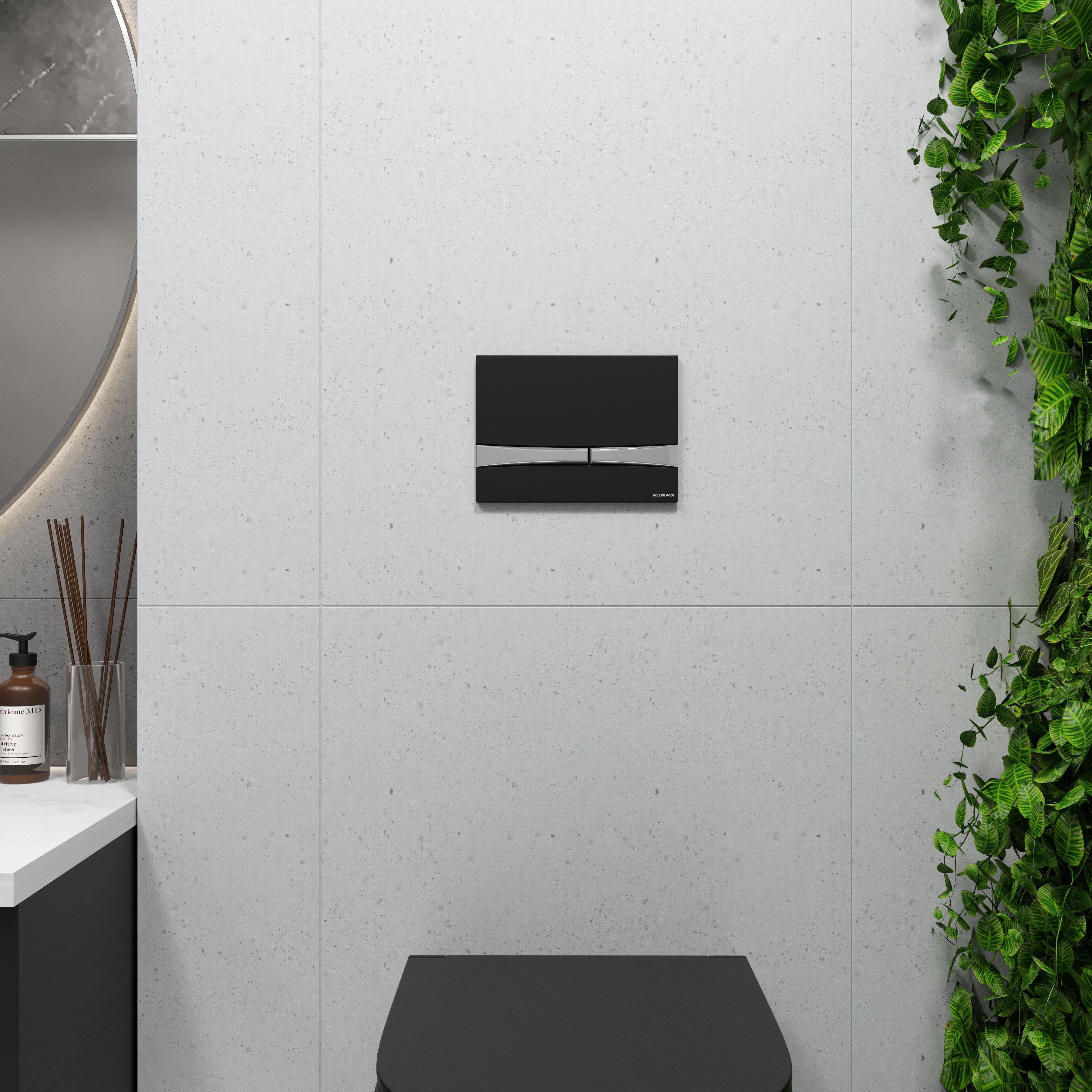 Integro Cosmo панель змиву чорний/хром