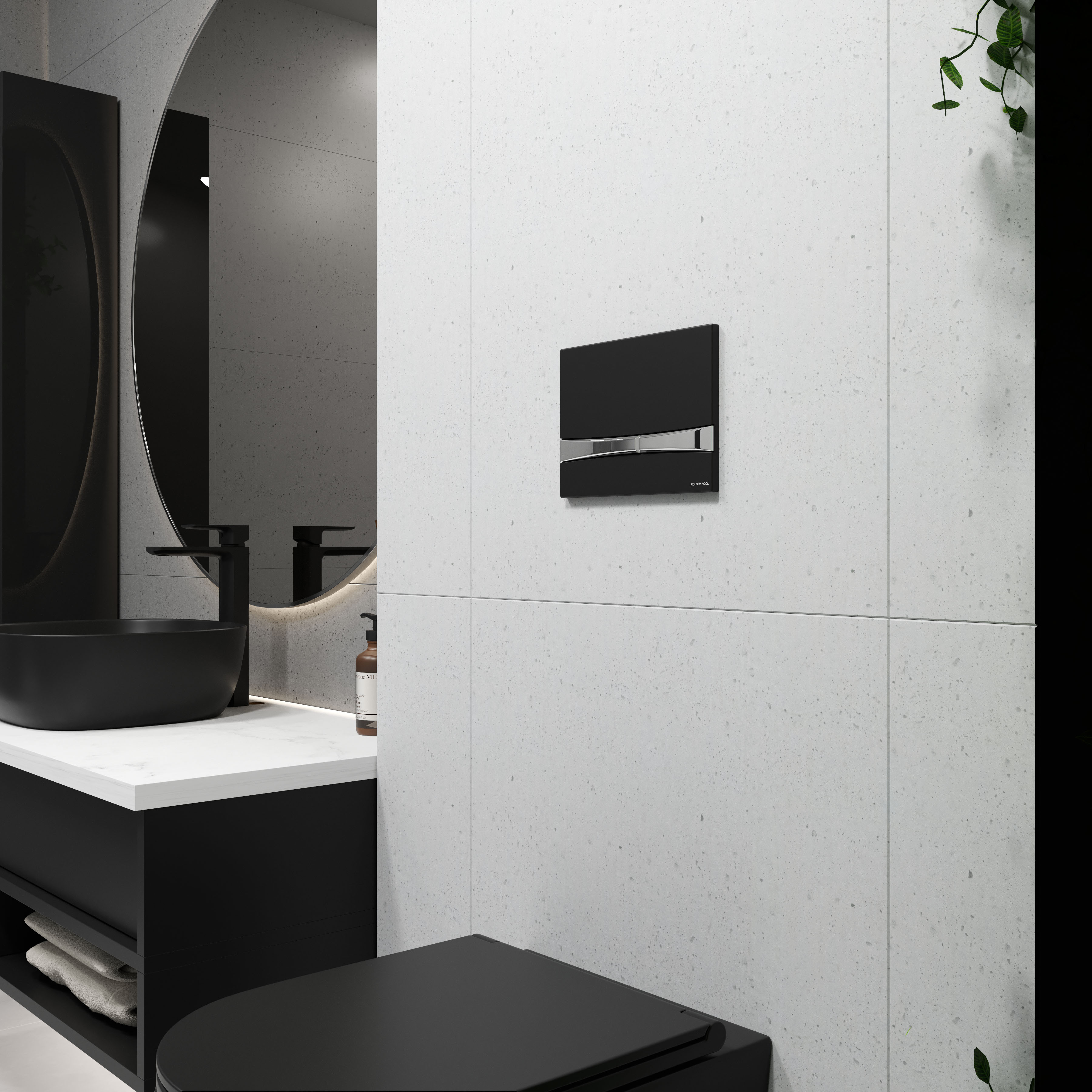 Integro Cosmo панель змиву чорний/хром