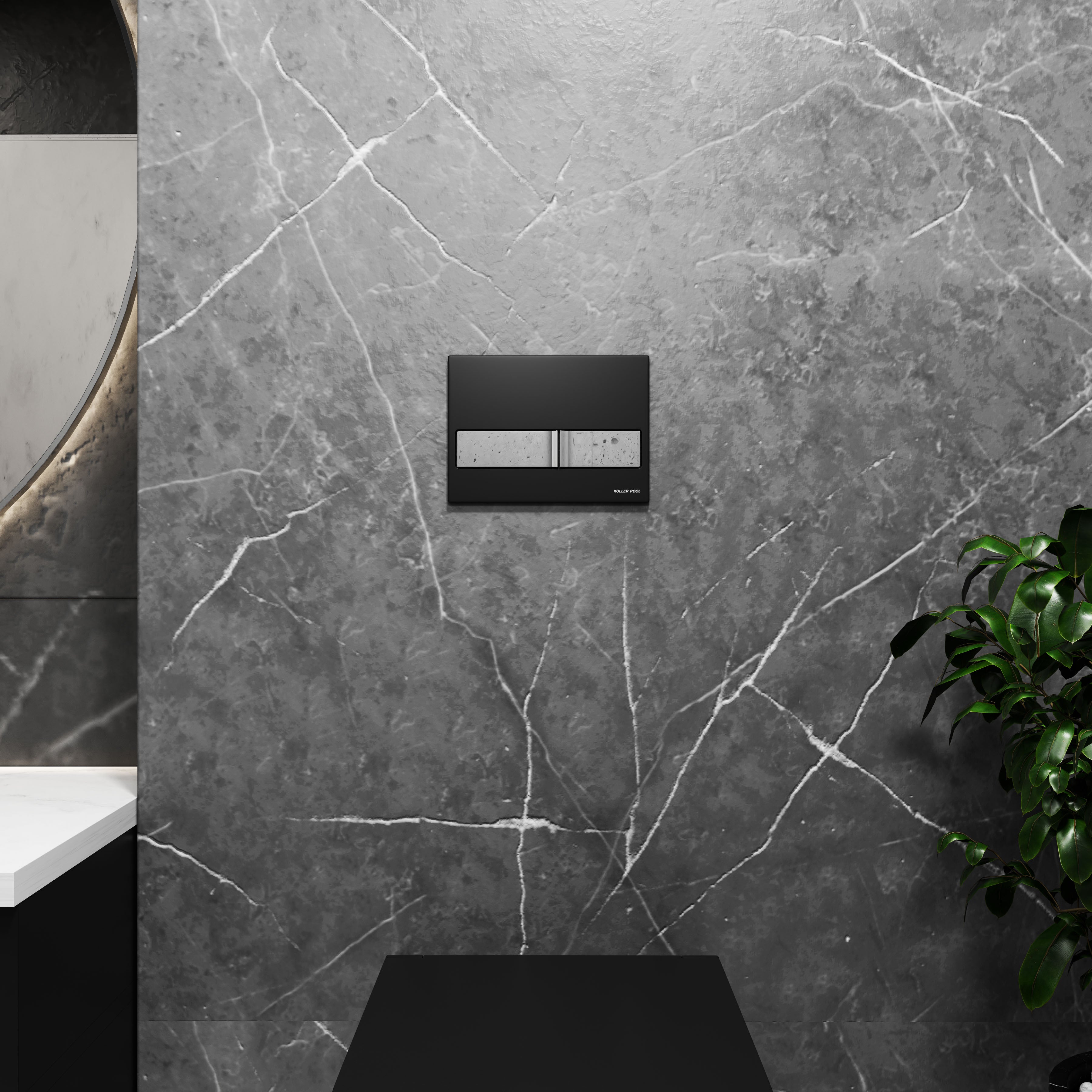 Neon панель змиву чорний/хром