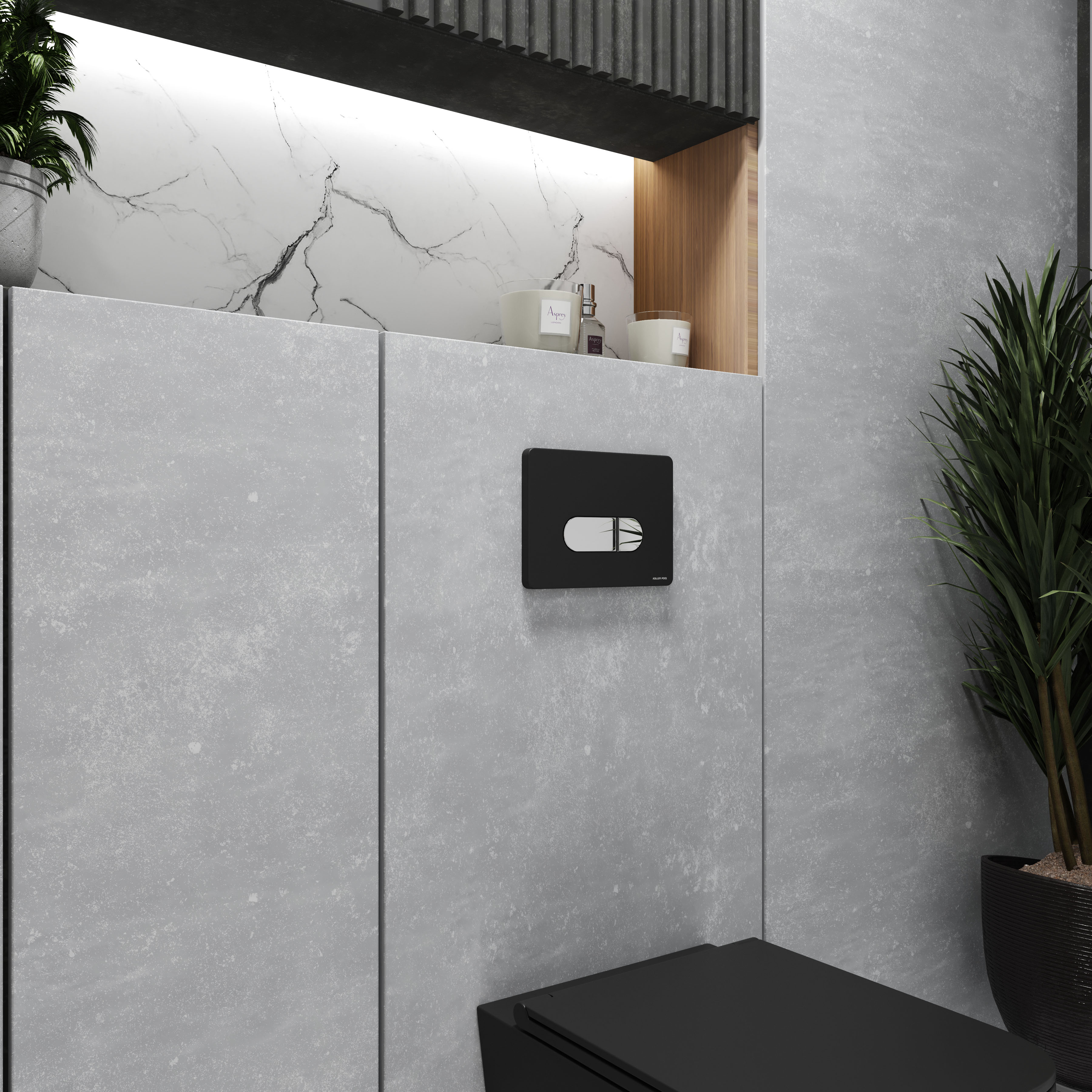 Orion Cosmo панель змиву чорний/хром